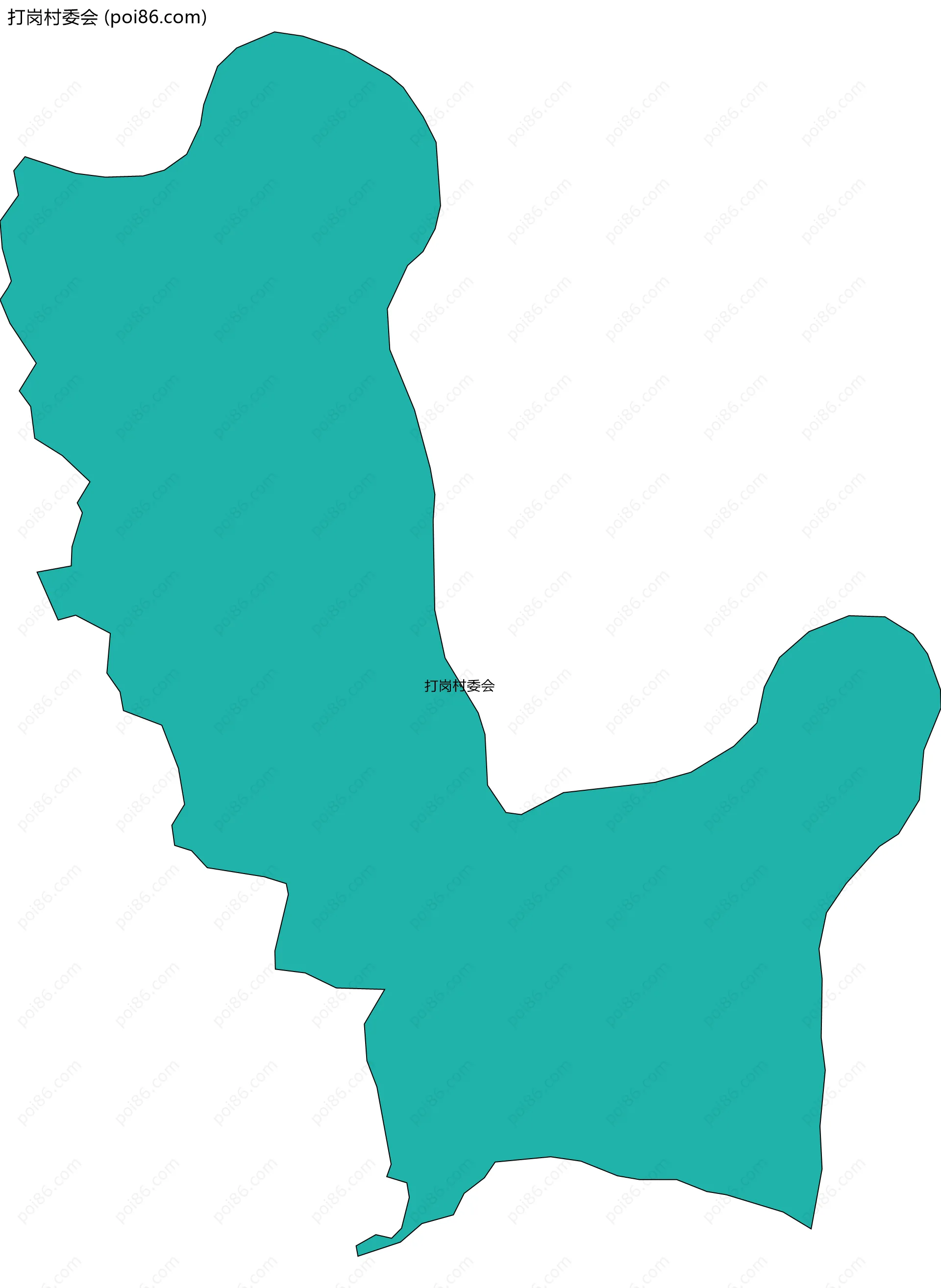 打岗村委会边界地图