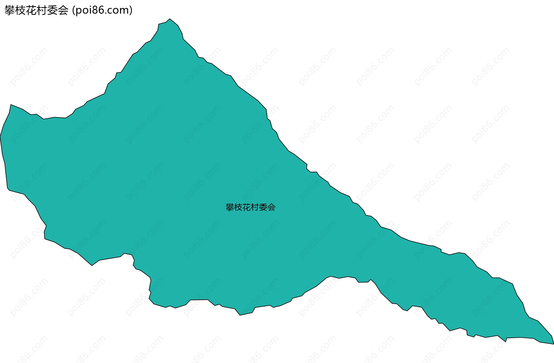 攀枝花村委会边界地图