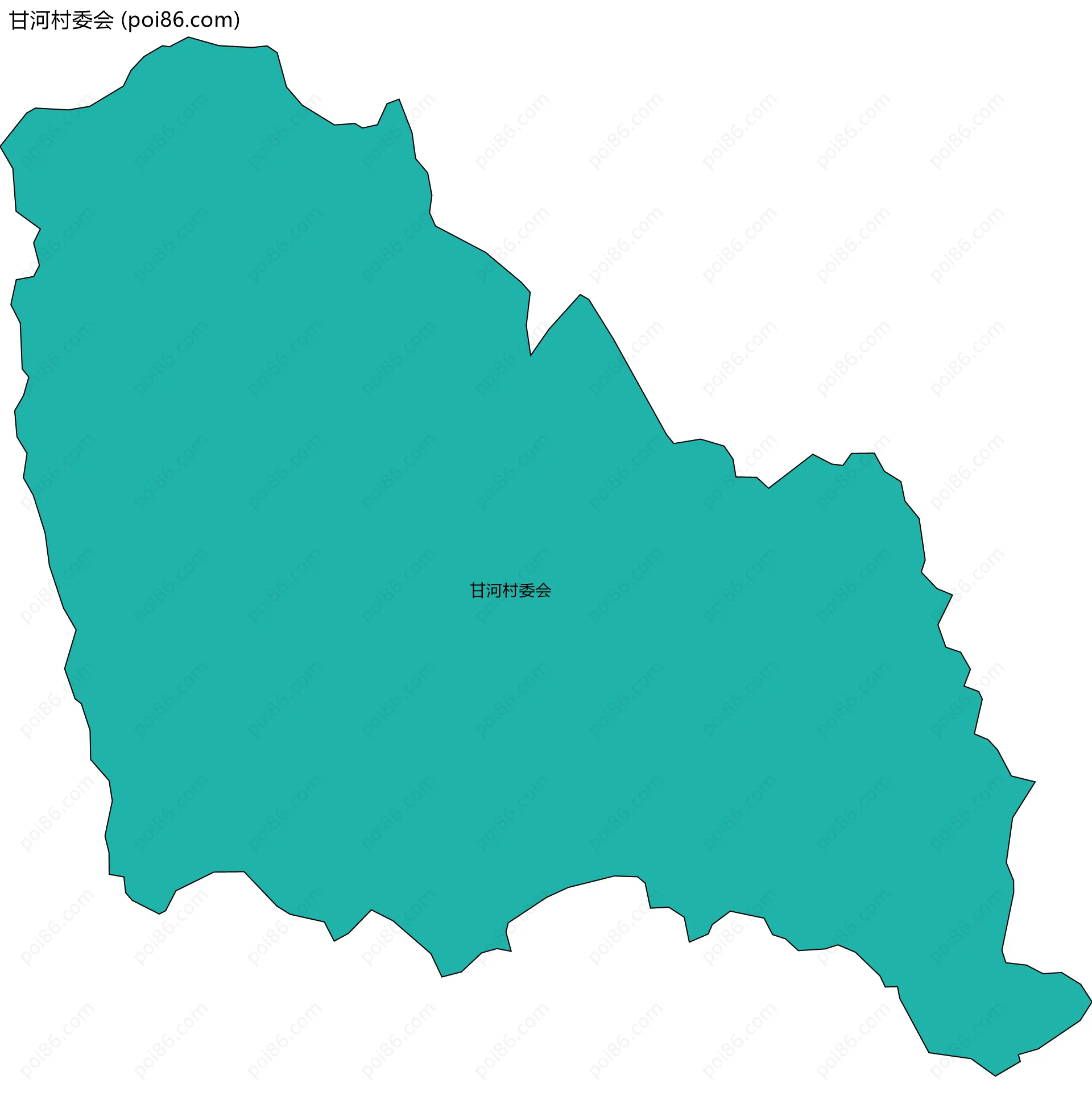 甘河村委会边界地图