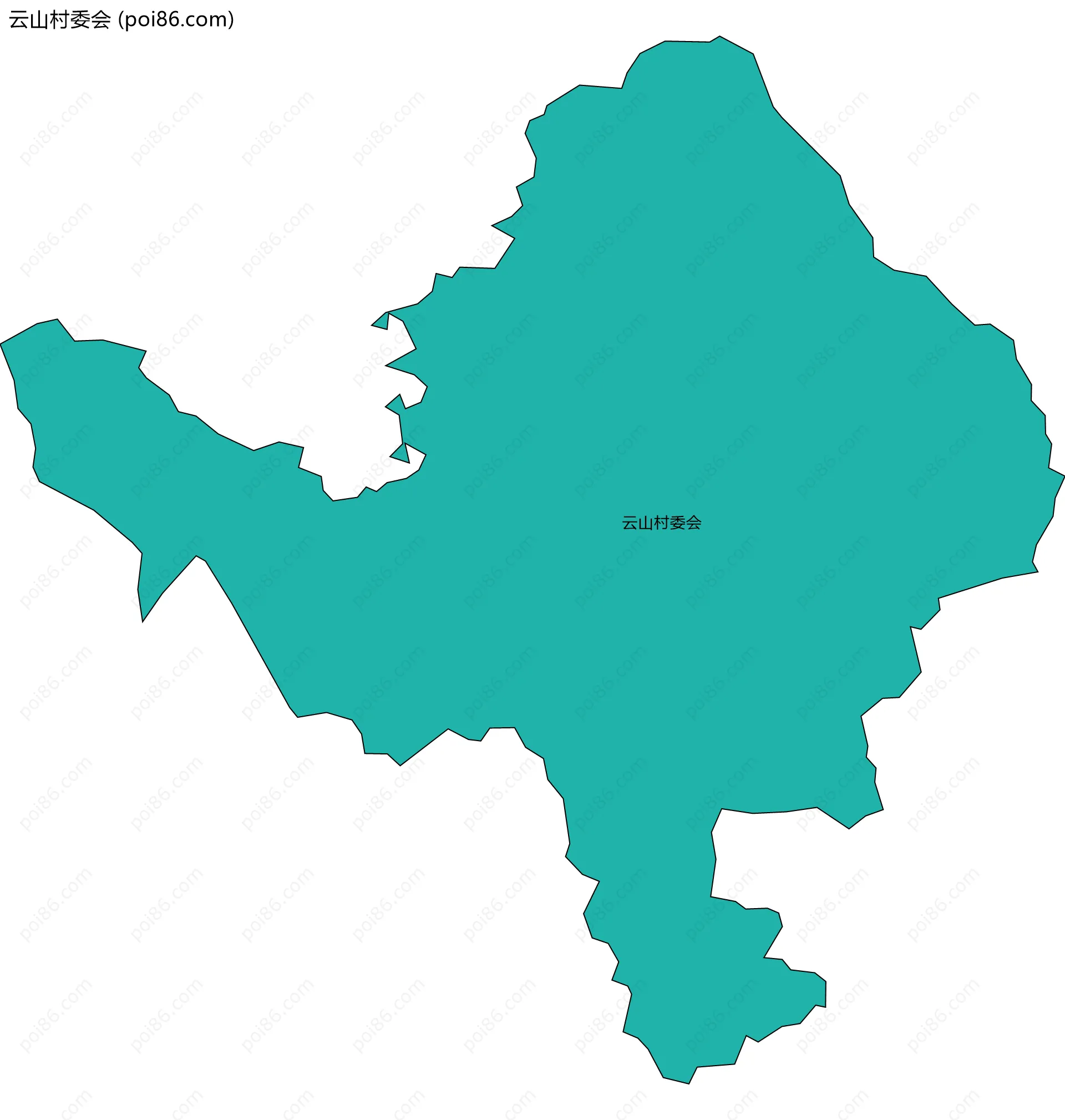 云山村委会边界地图