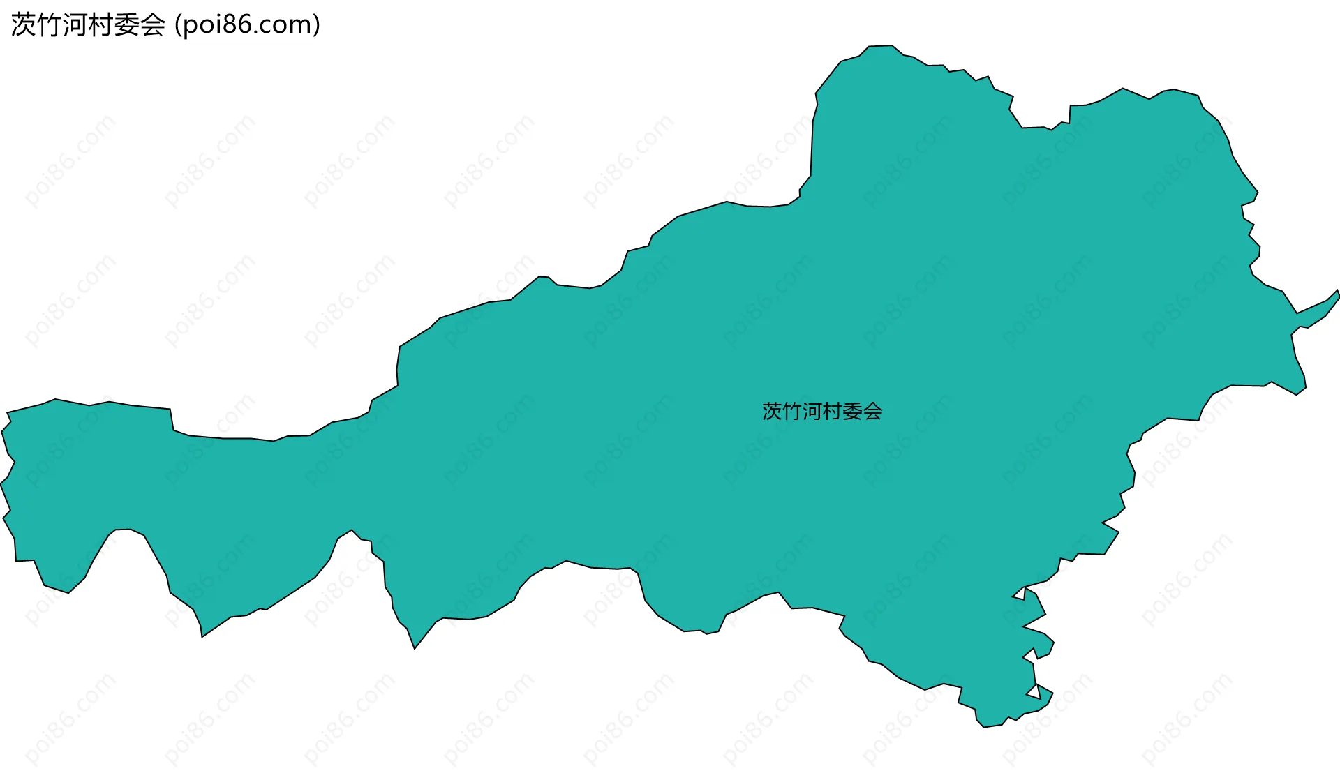 茨竹河村委会边界地图