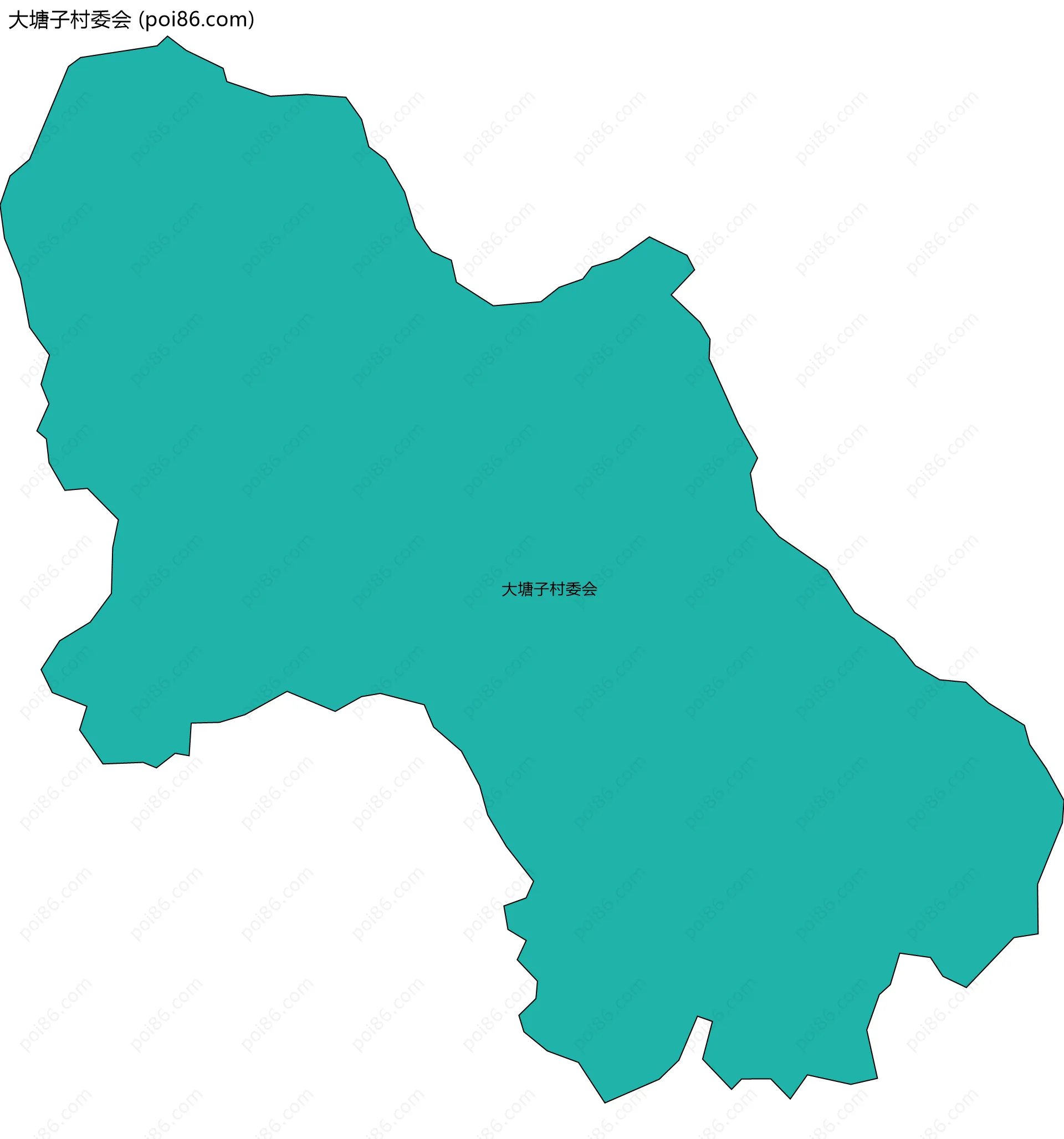 大塘子村委会边界地图