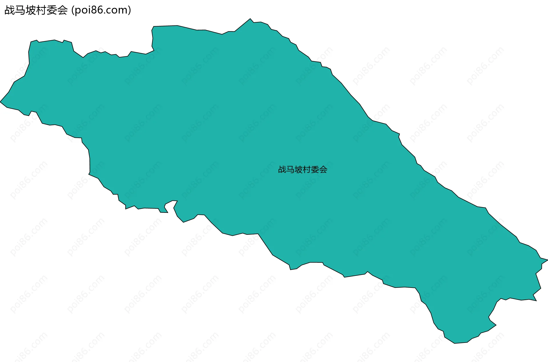 战马坡村委会边界地图