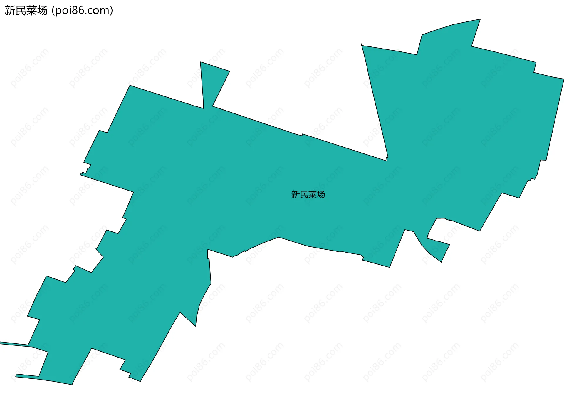 新民菜场边界地图