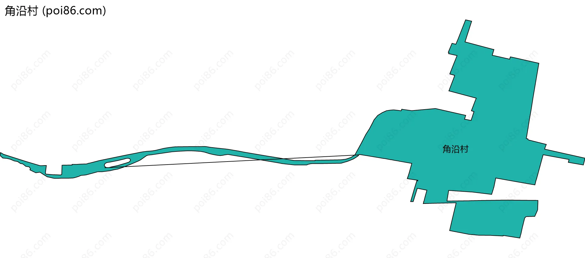 角沿村边界地图