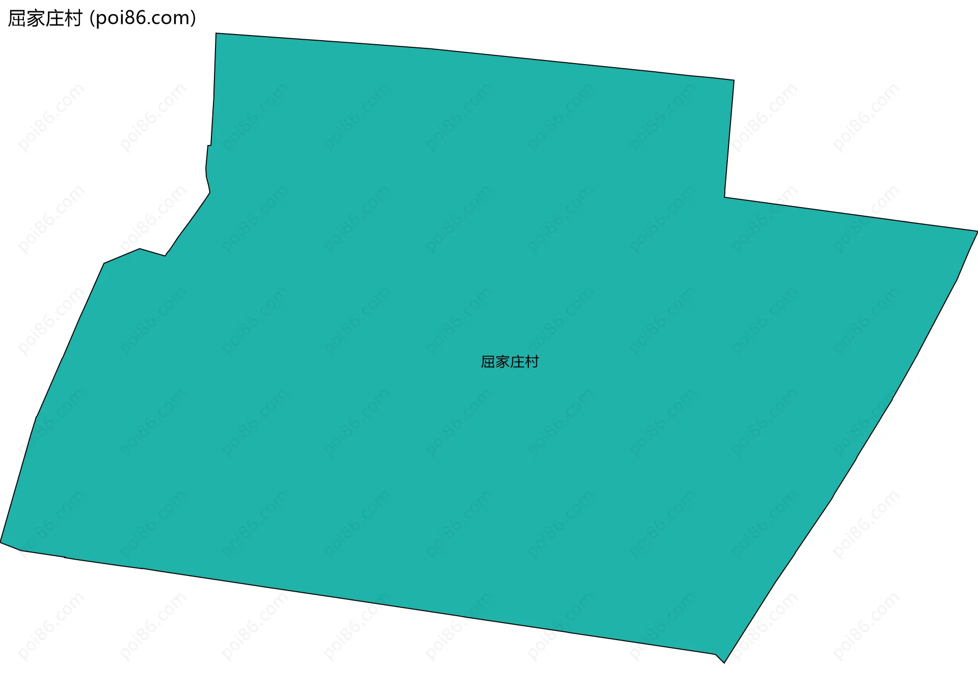 屈家庄村边界地图