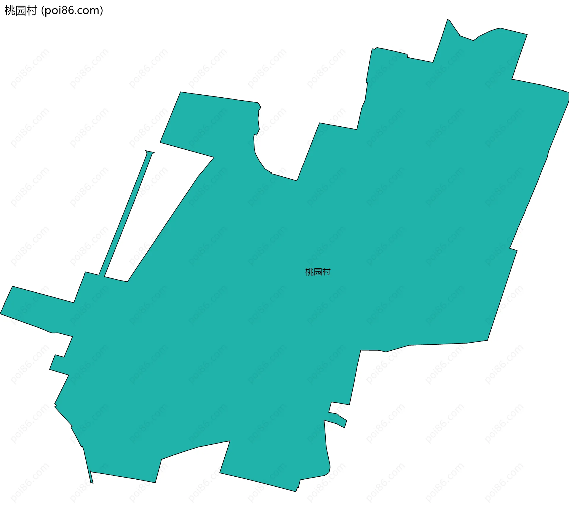 桃园村边界地图