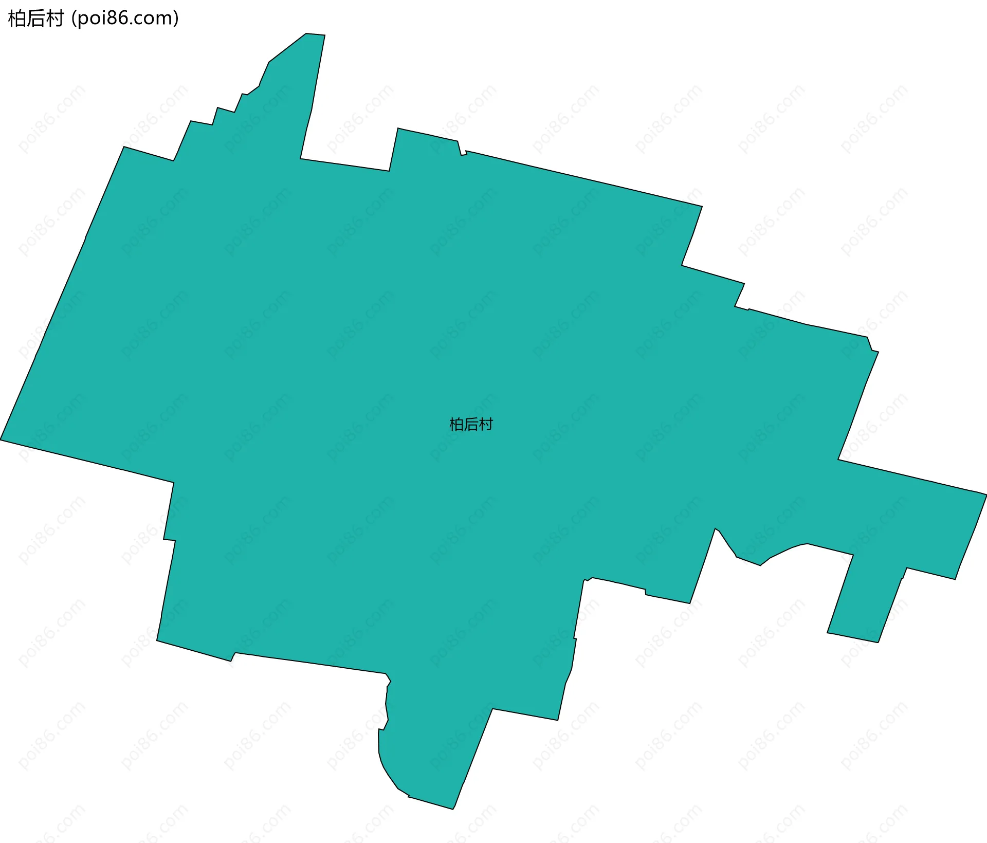 柏后村边界地图