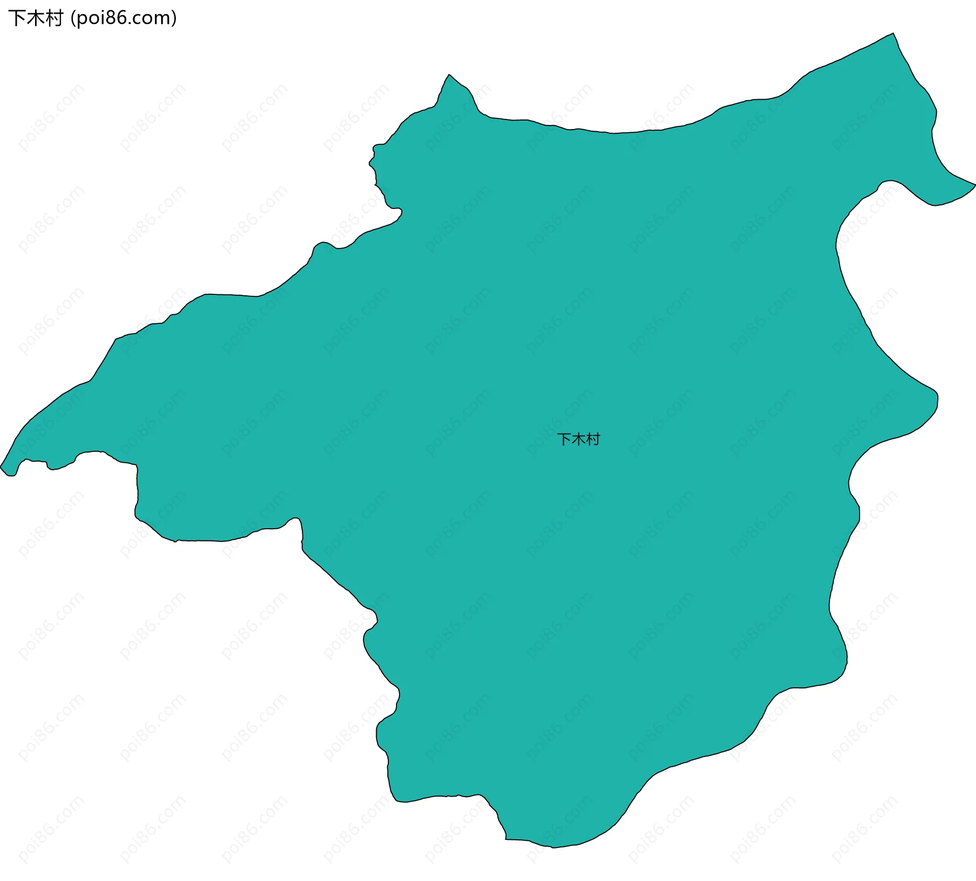 下木村边界地图