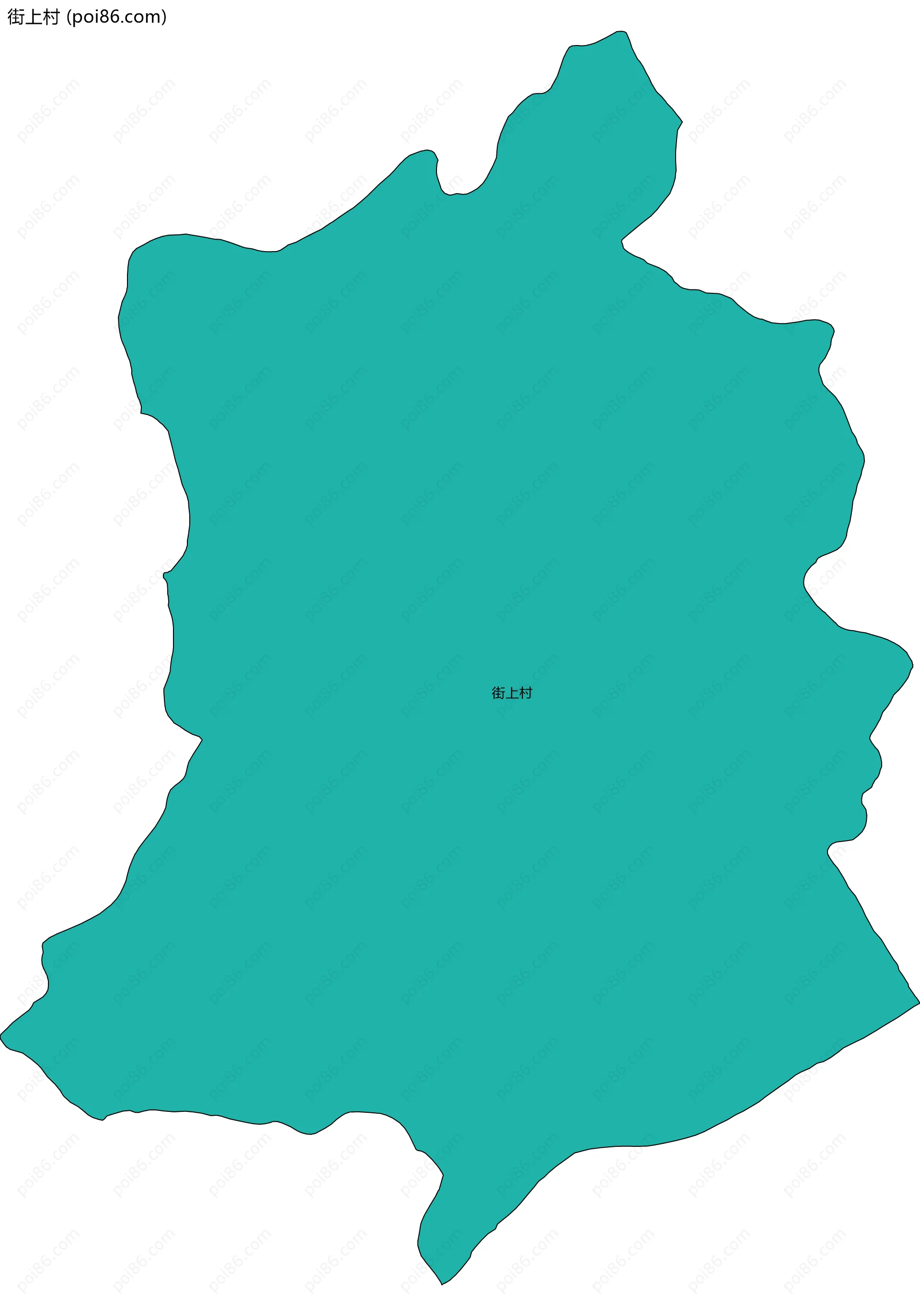 街上村边界地图
