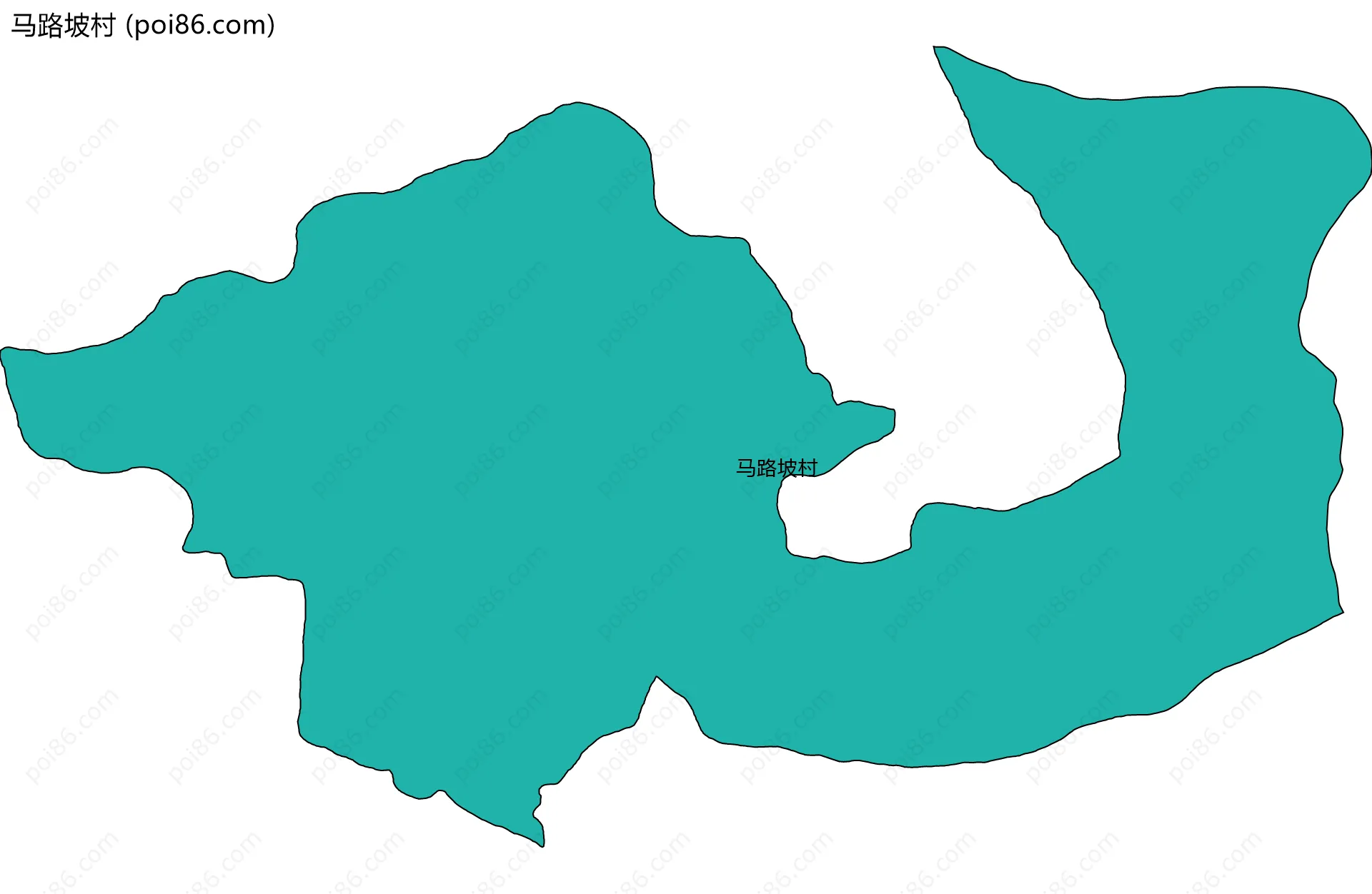 马路坡村边界地图