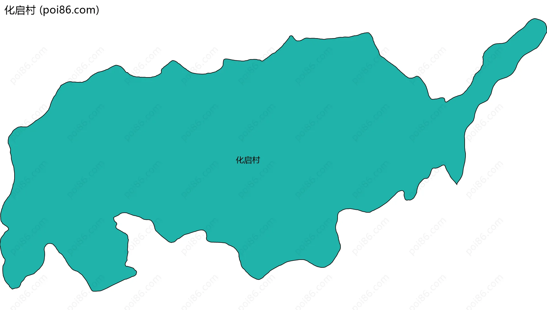 化启村边界地图