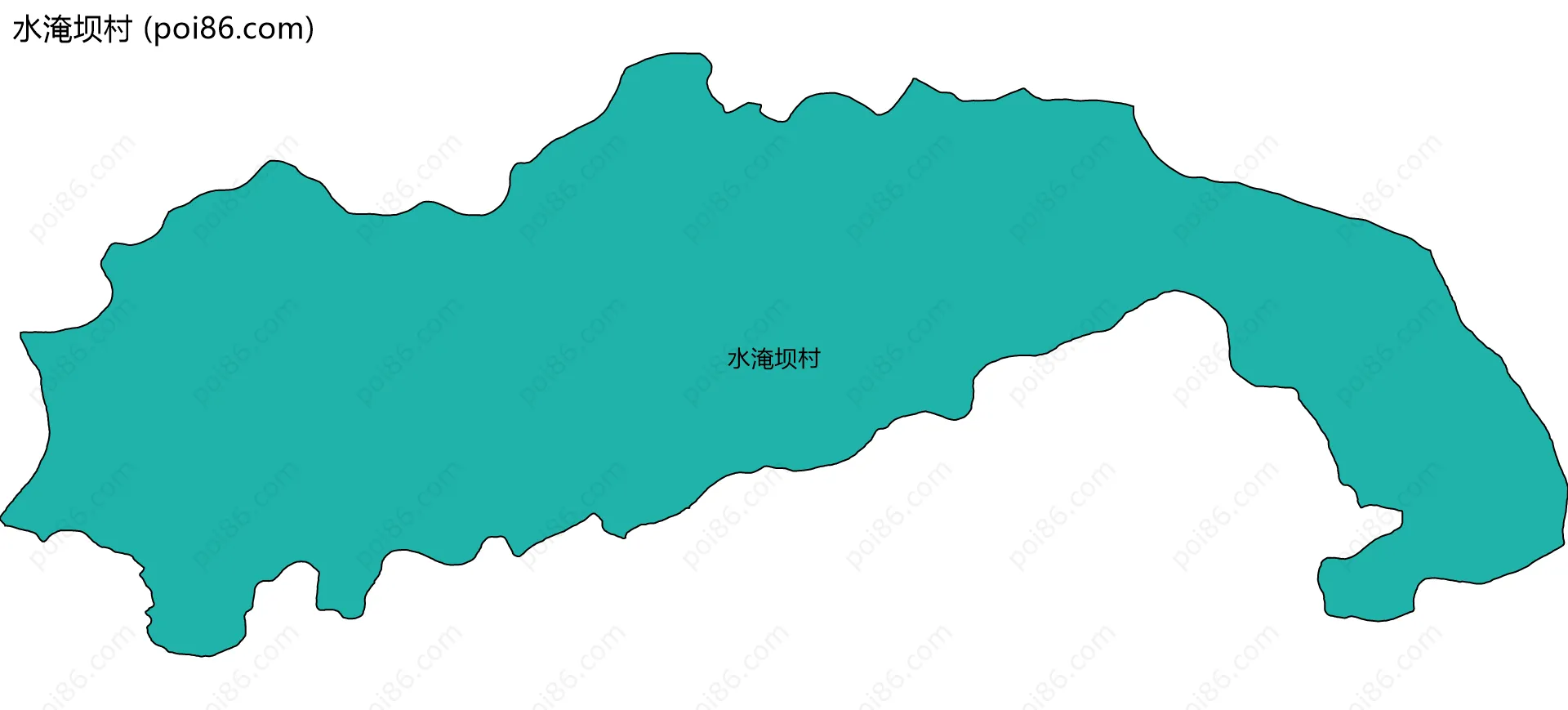 水淹坝村边界地图