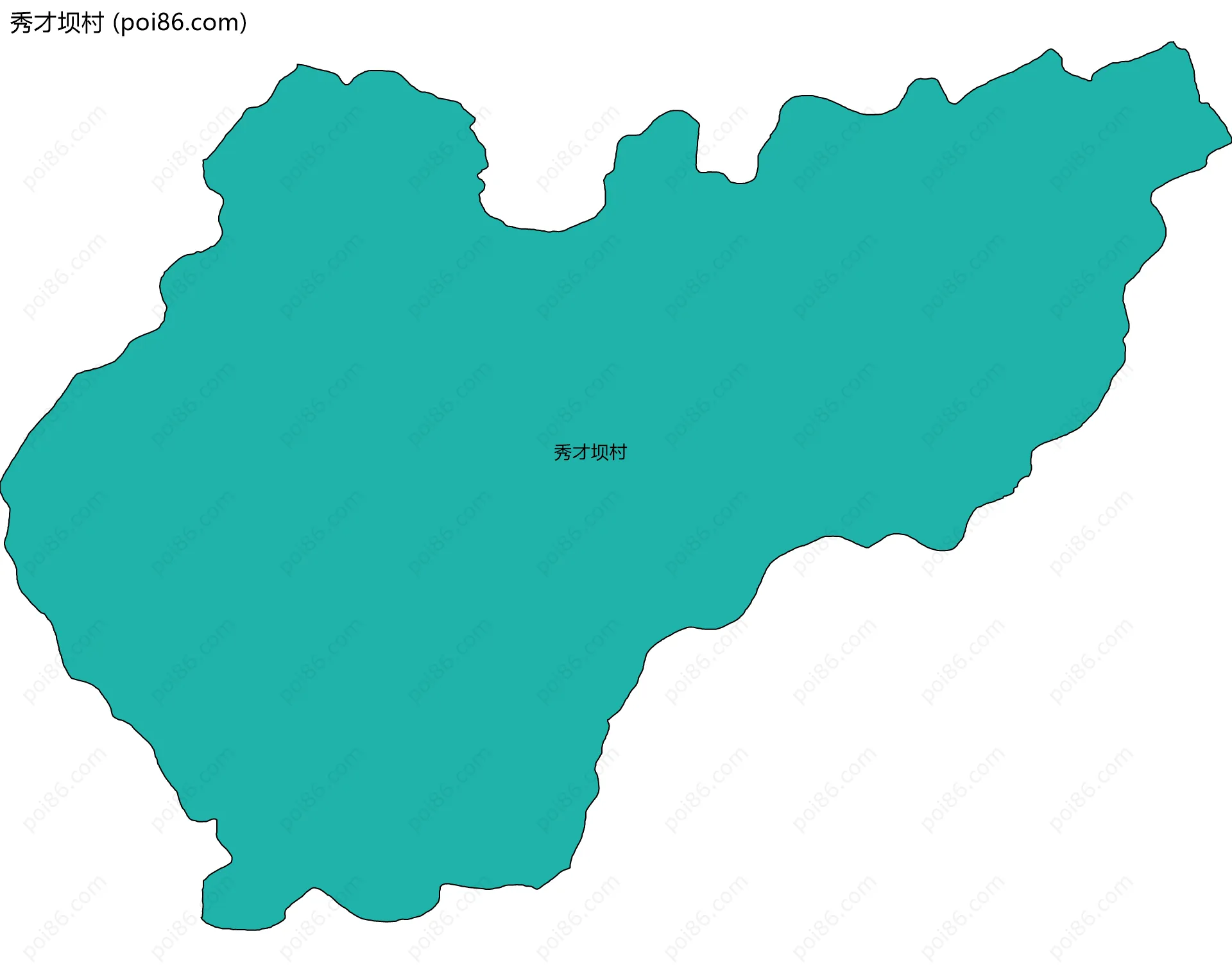 秀才坝村边界地图