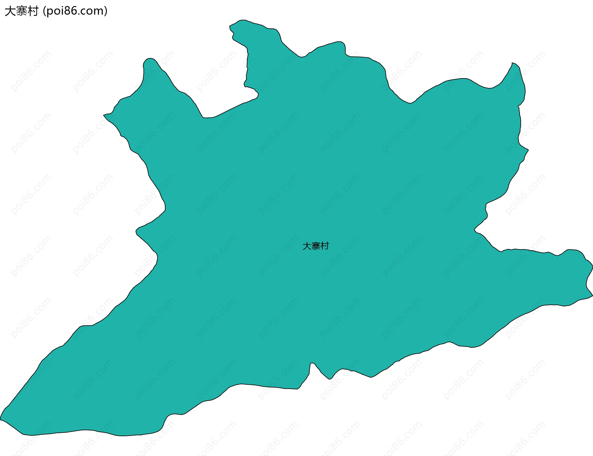 大寨村边界地图