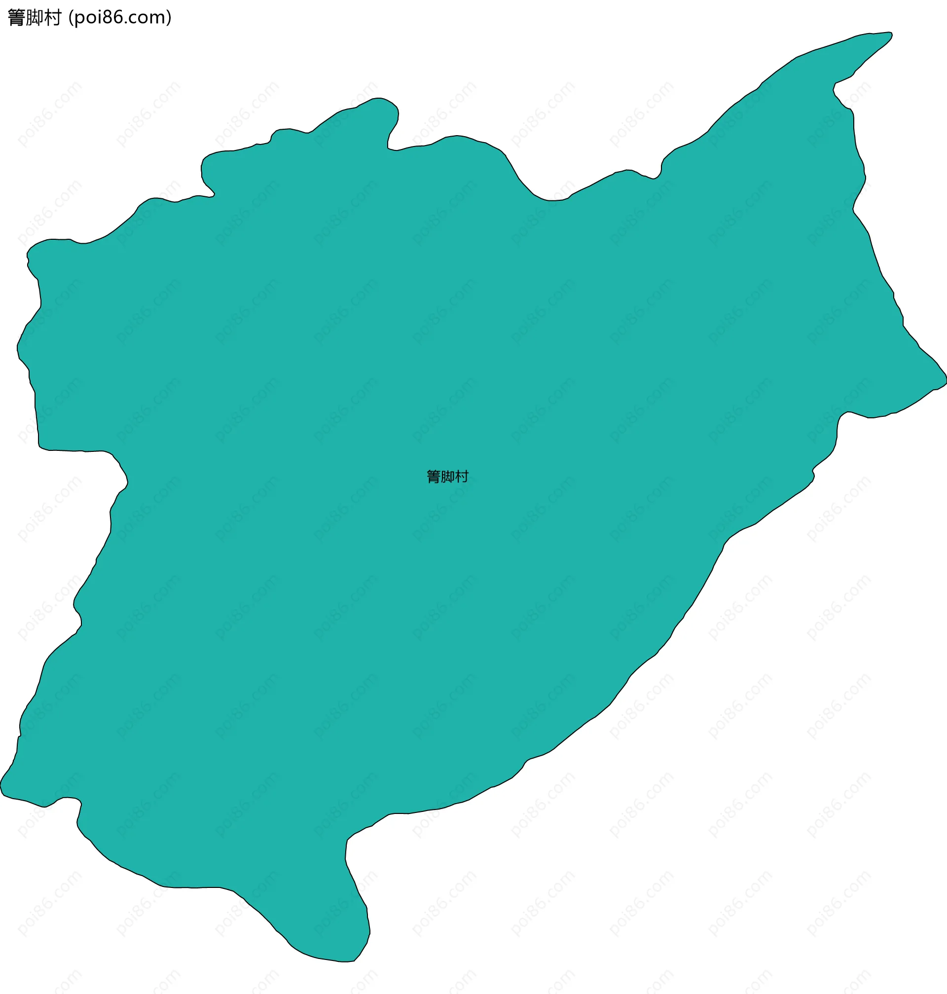 箐脚村边界地图