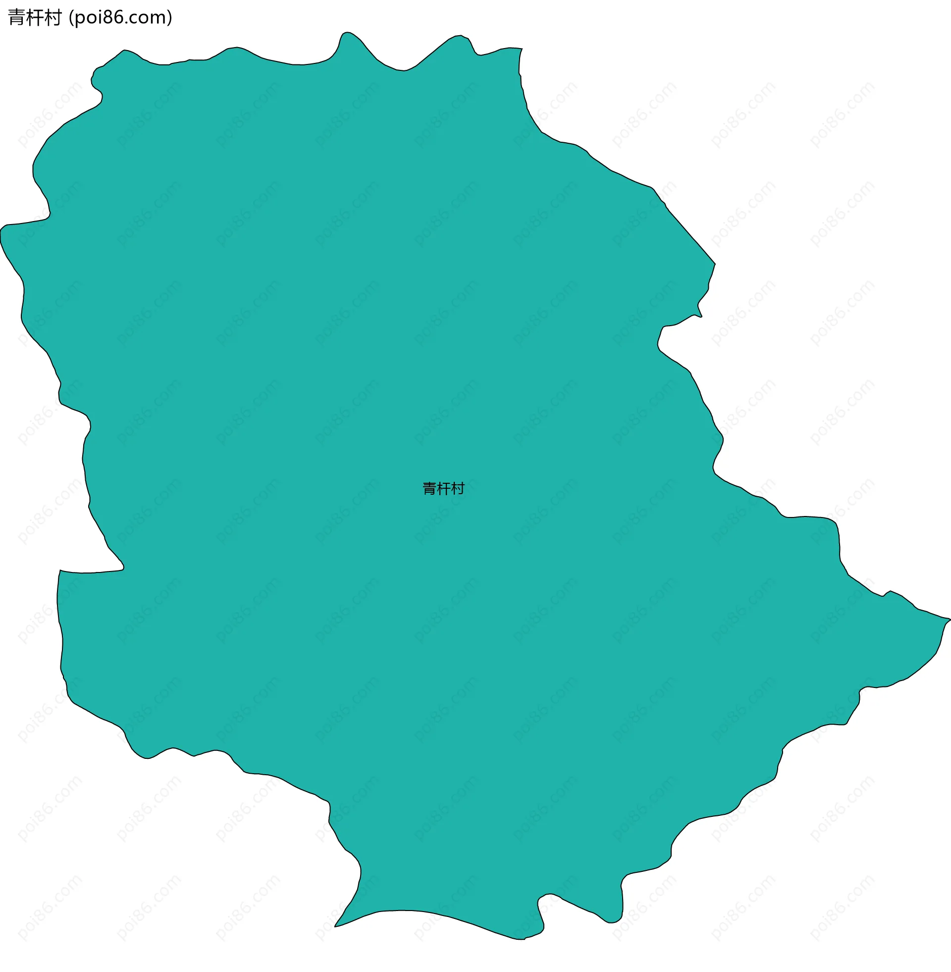 青杆村边界地图