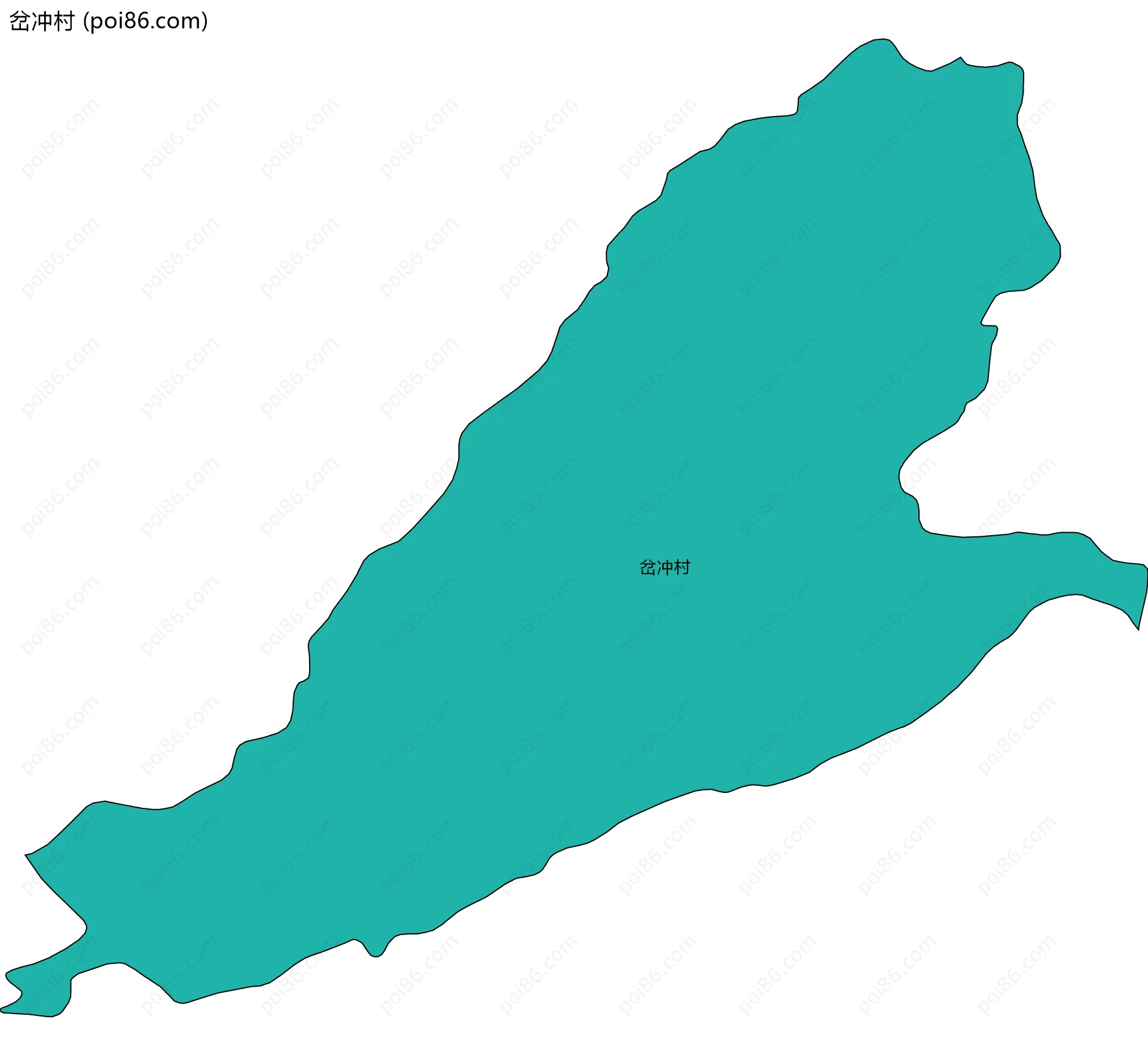 岔冲村边界地图