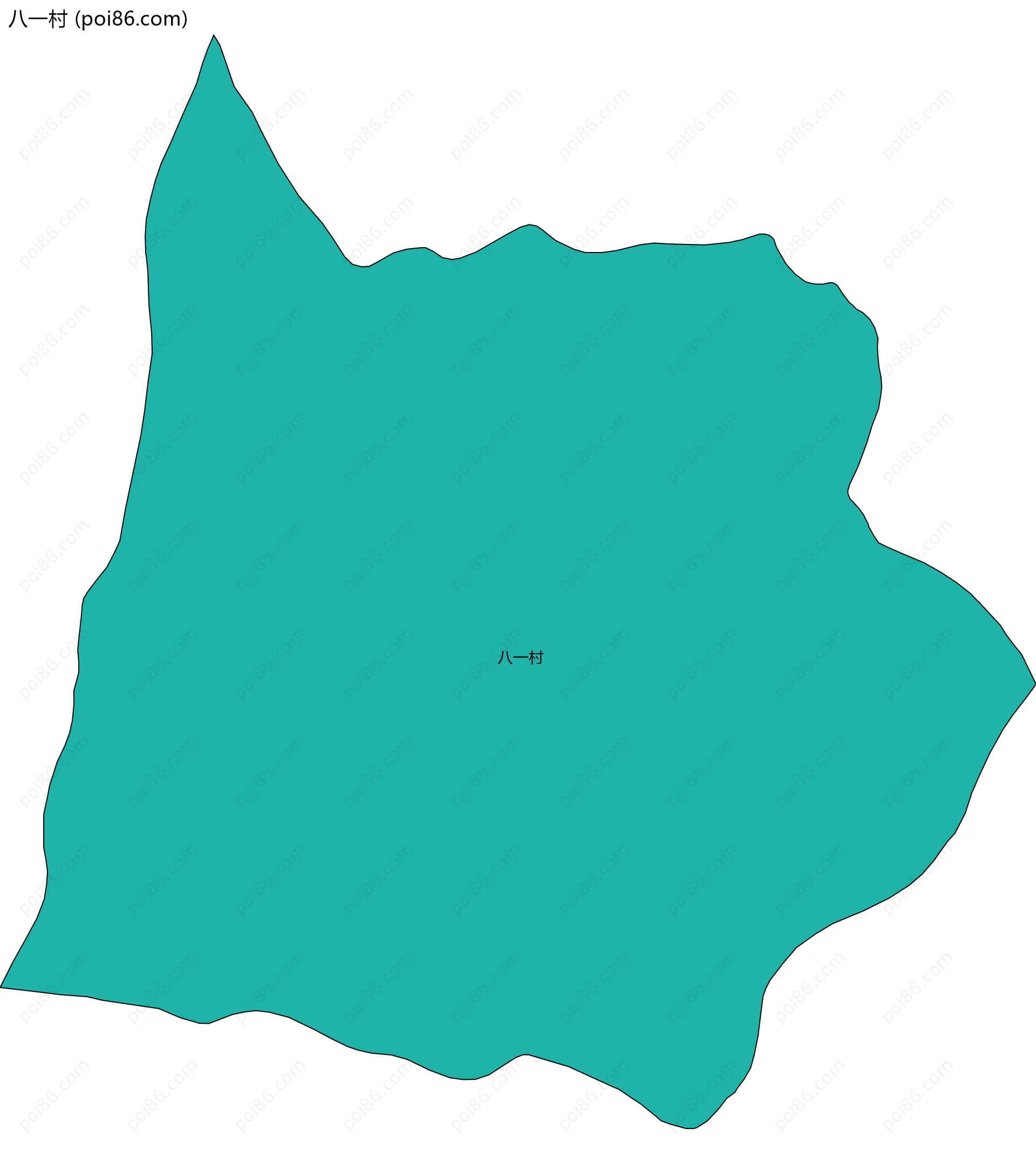 八一村边界地图