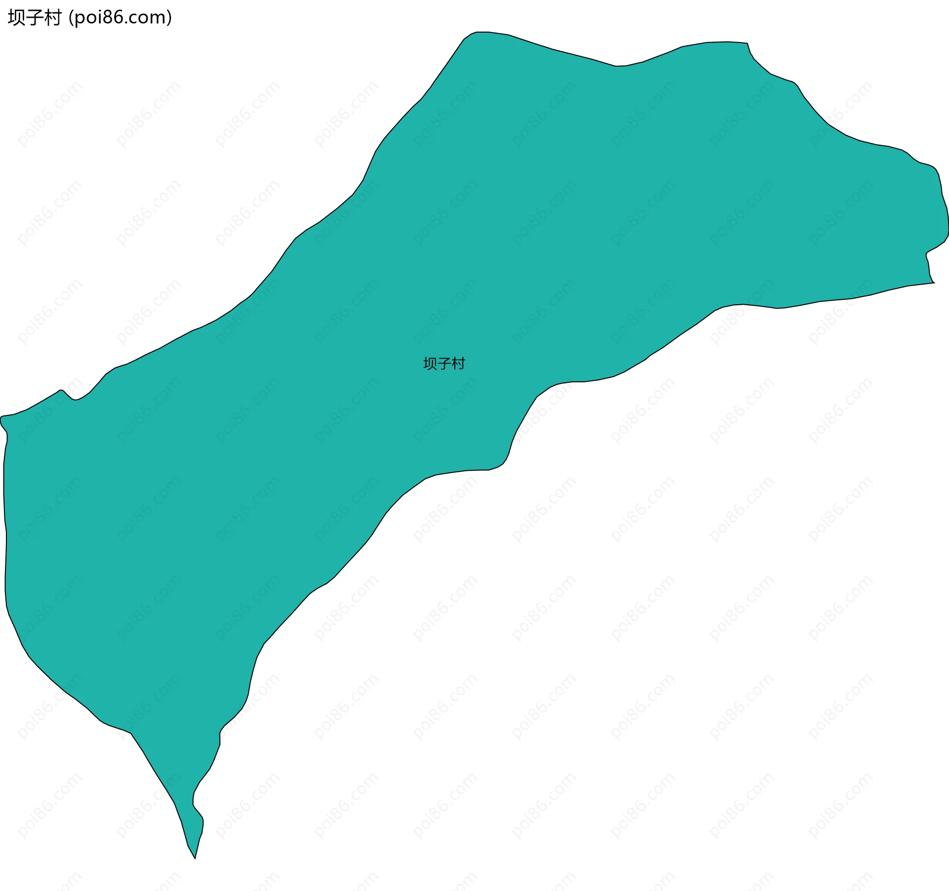 坝子村边界地图