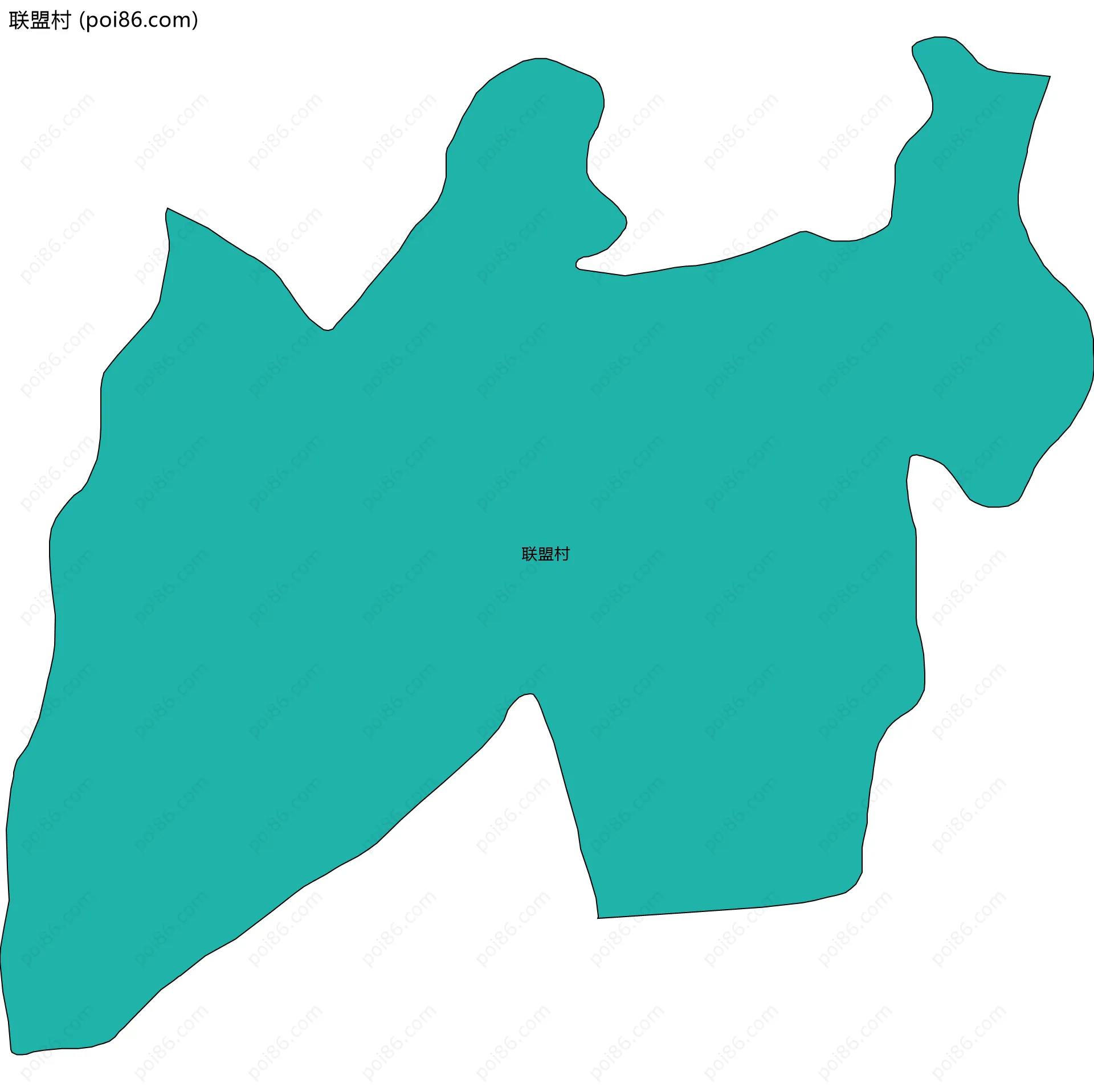 联盟村边界地图