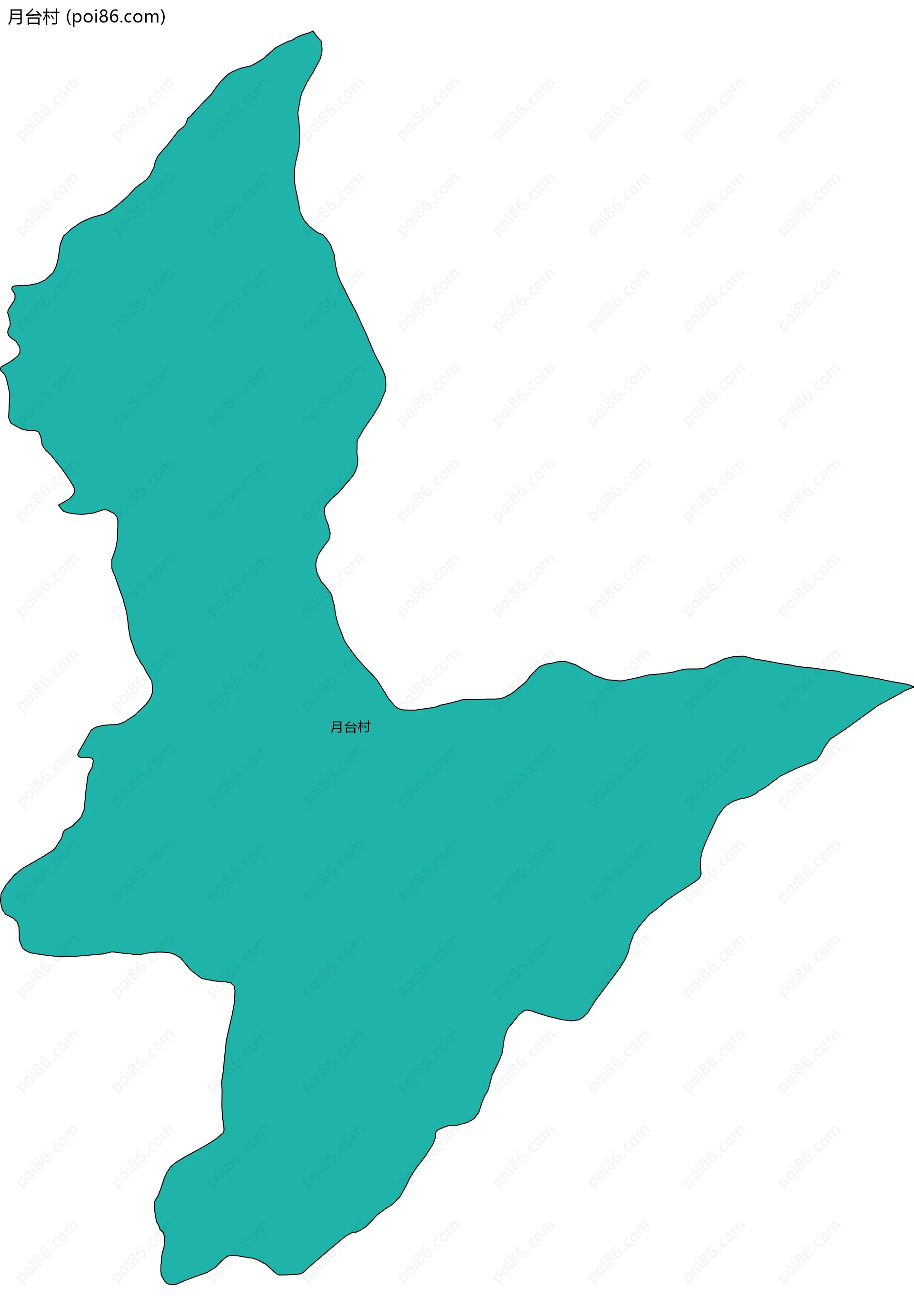 月台村边界地图