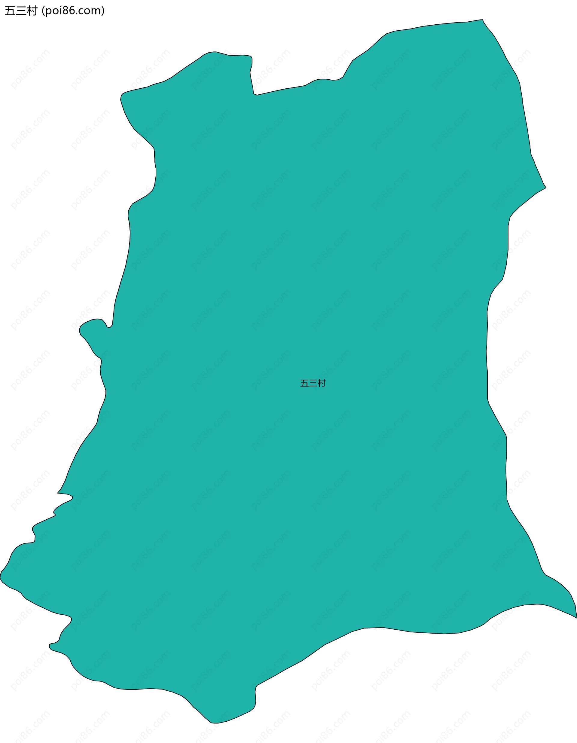 五三村边界地图
