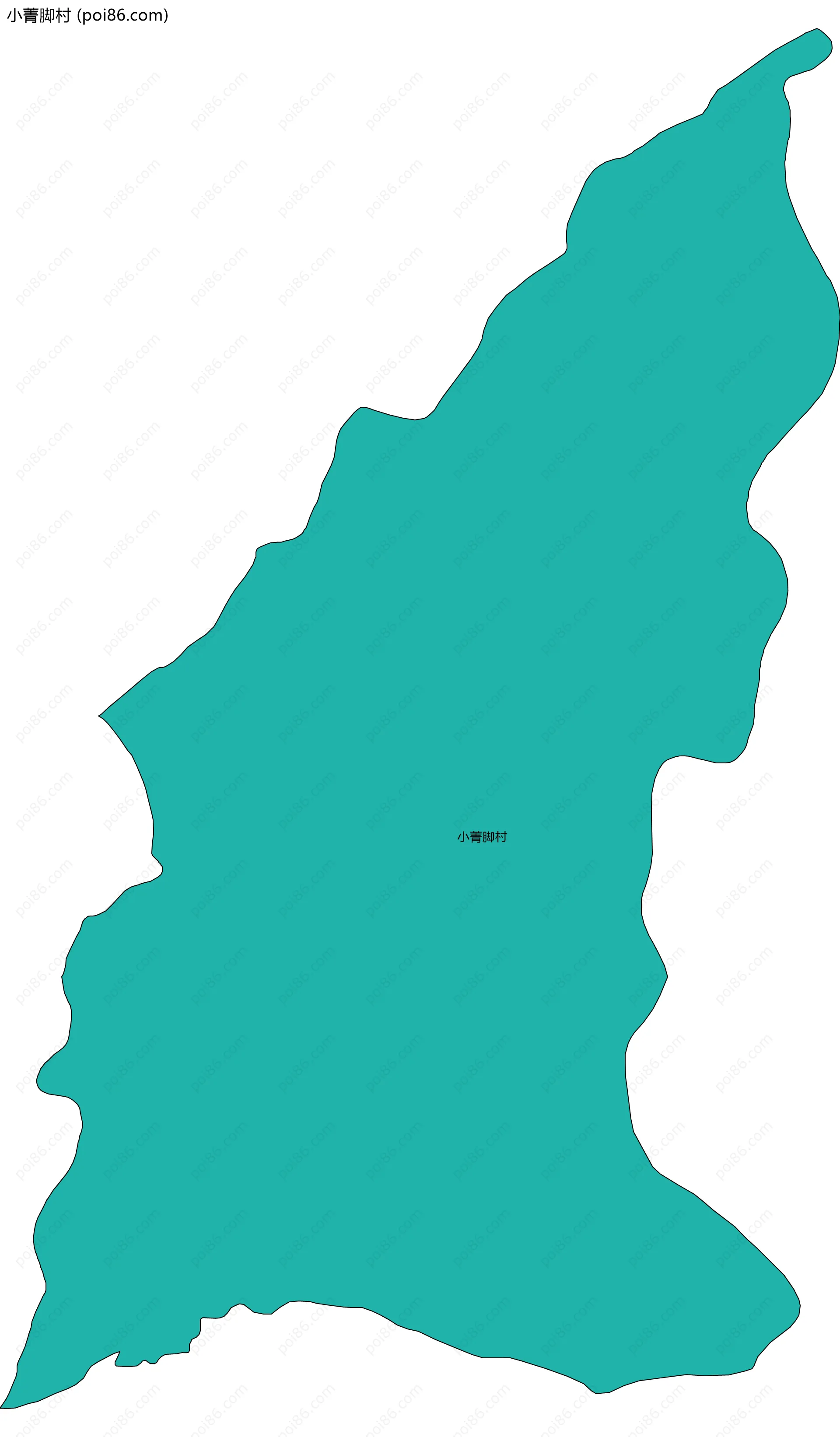 小菁脚村边界地图