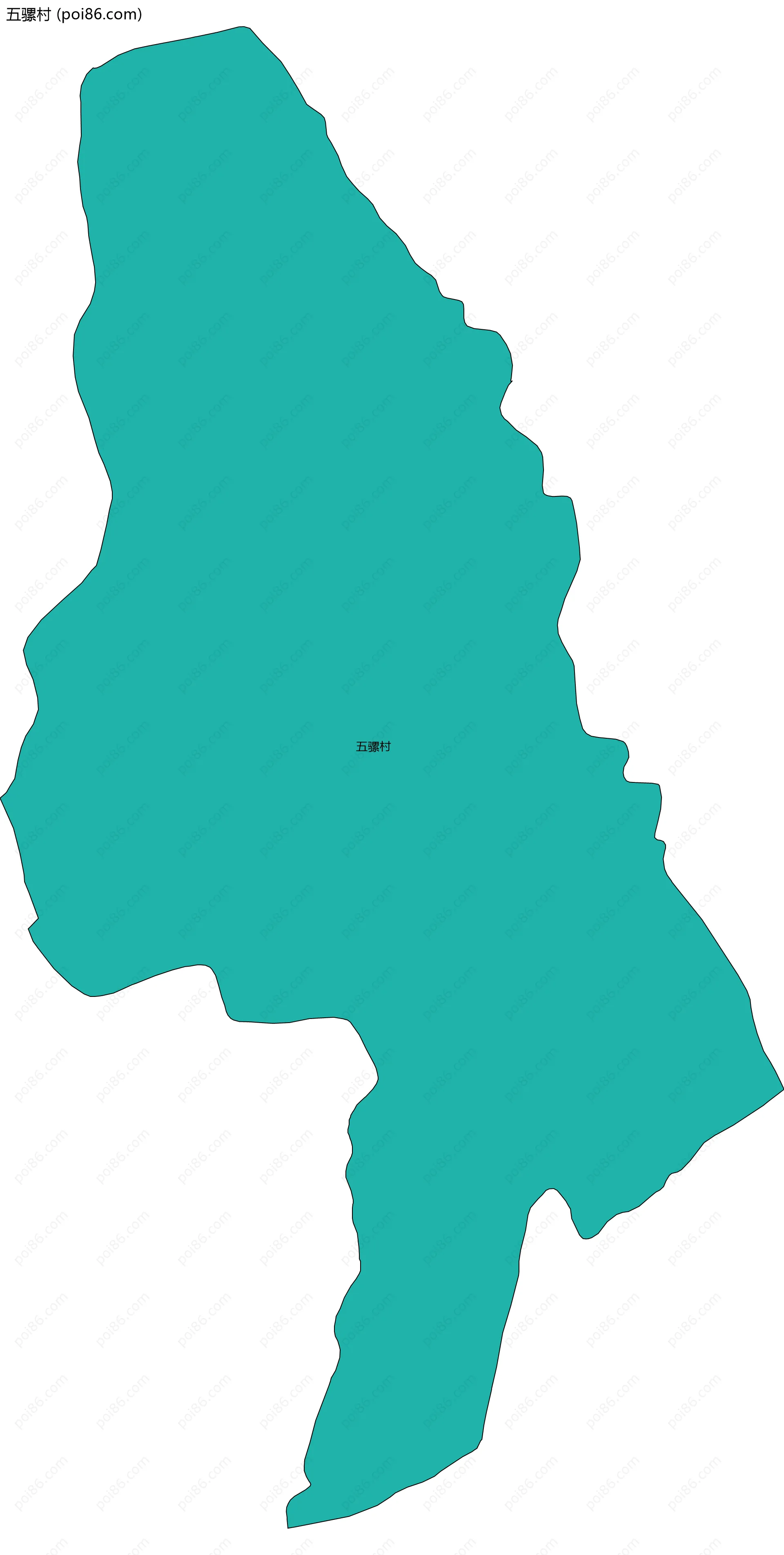 五骡村边界地图