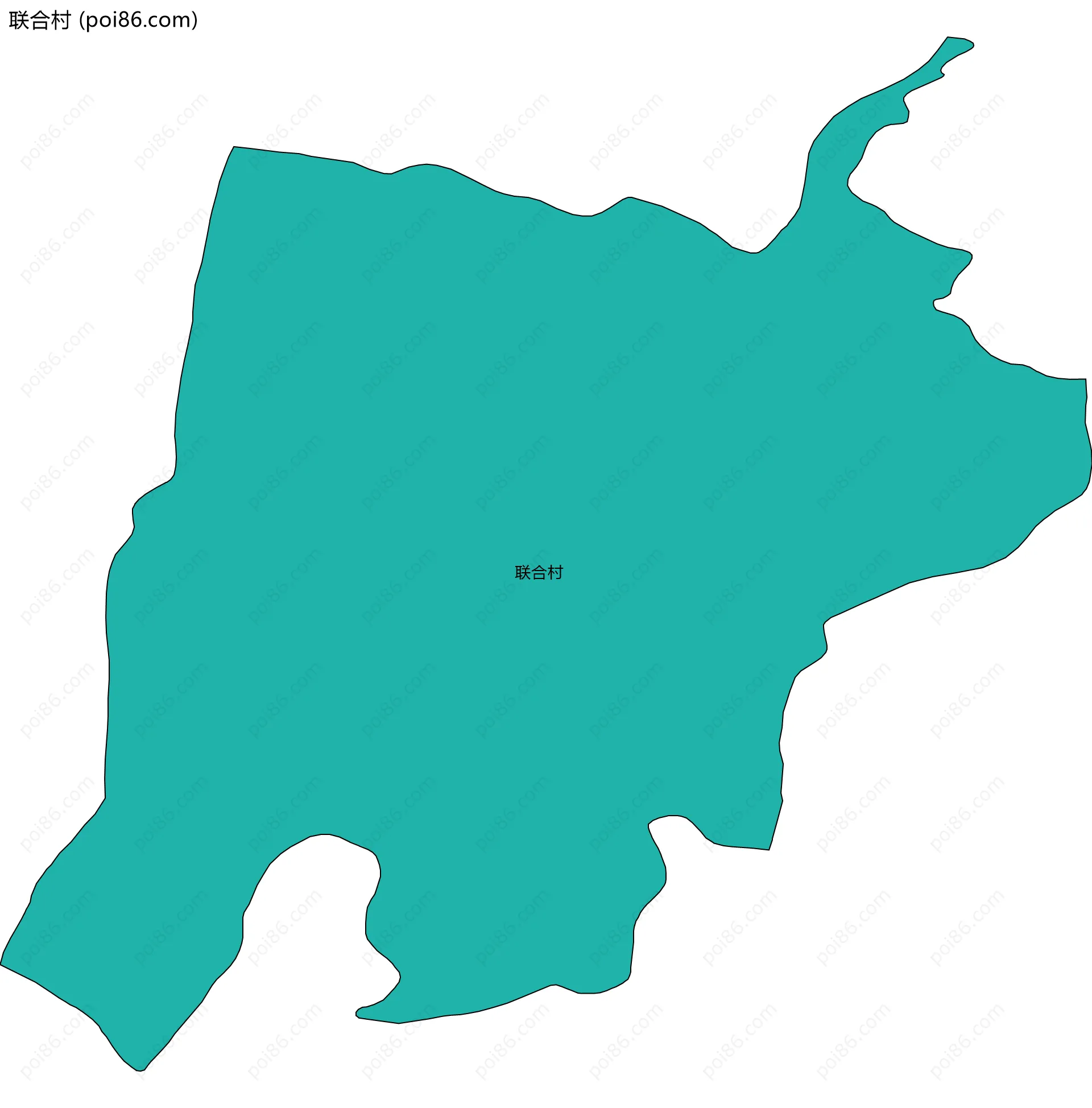 联合村边界地图