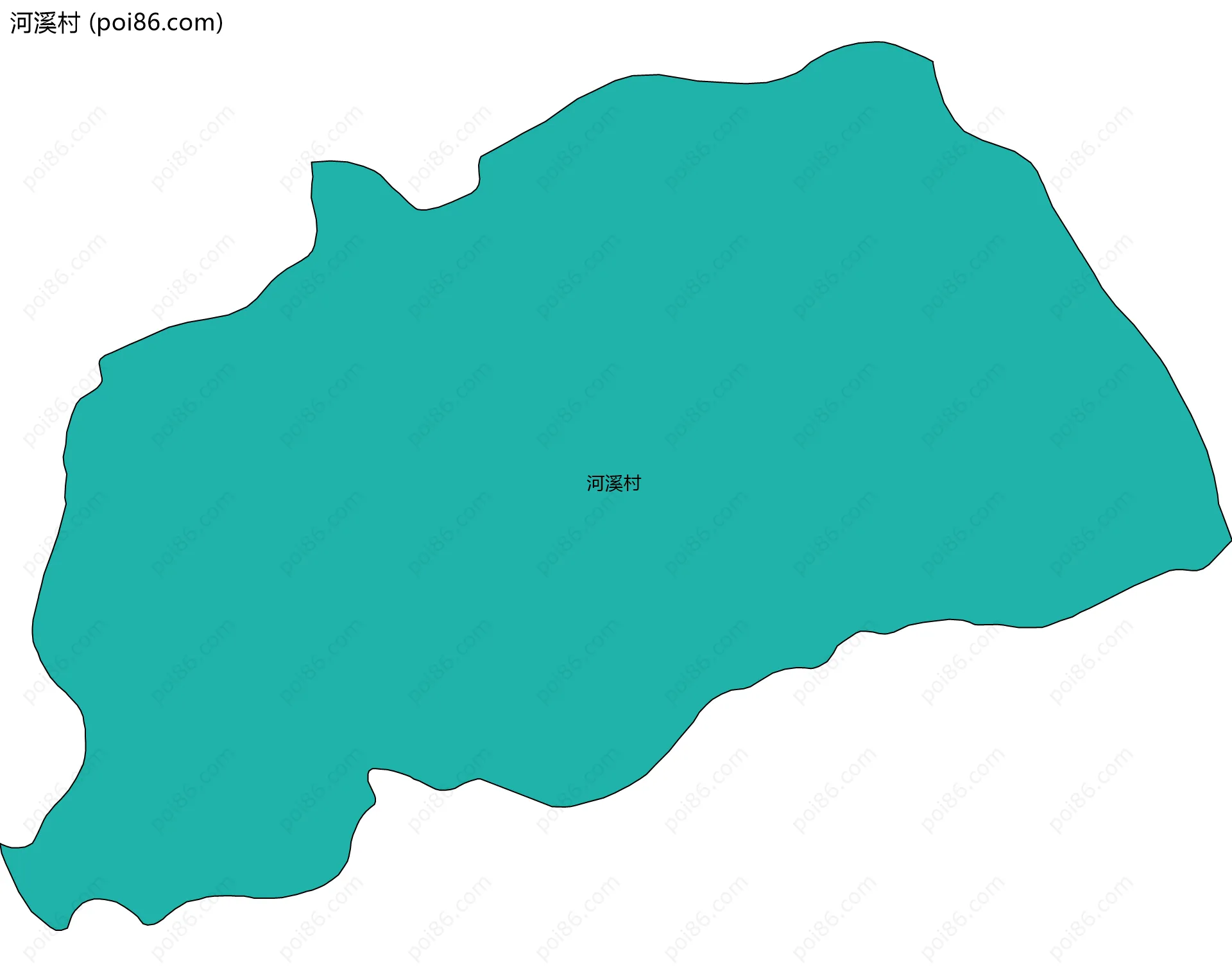 河溪村边界地图