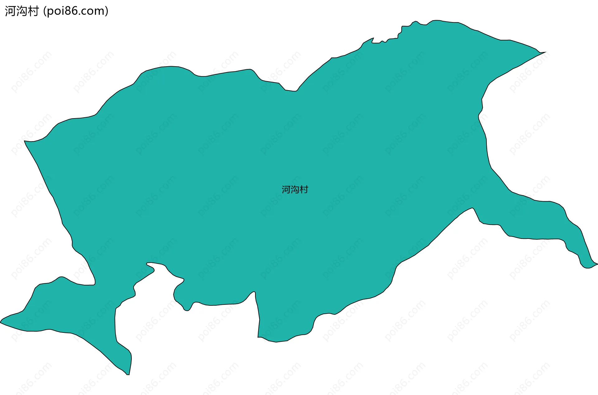 河沟村边界地图