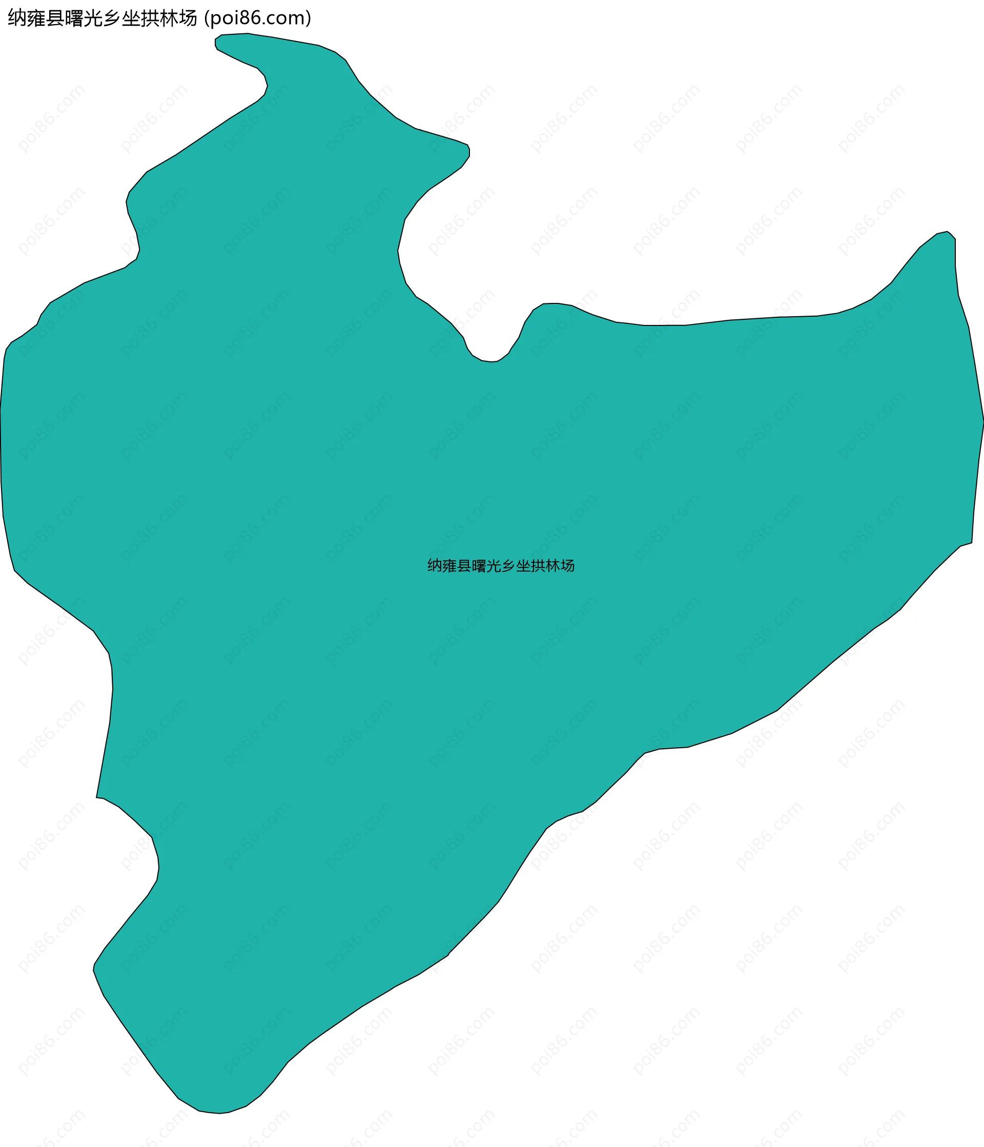 纳雍县曙光乡坐拱林场边界地图