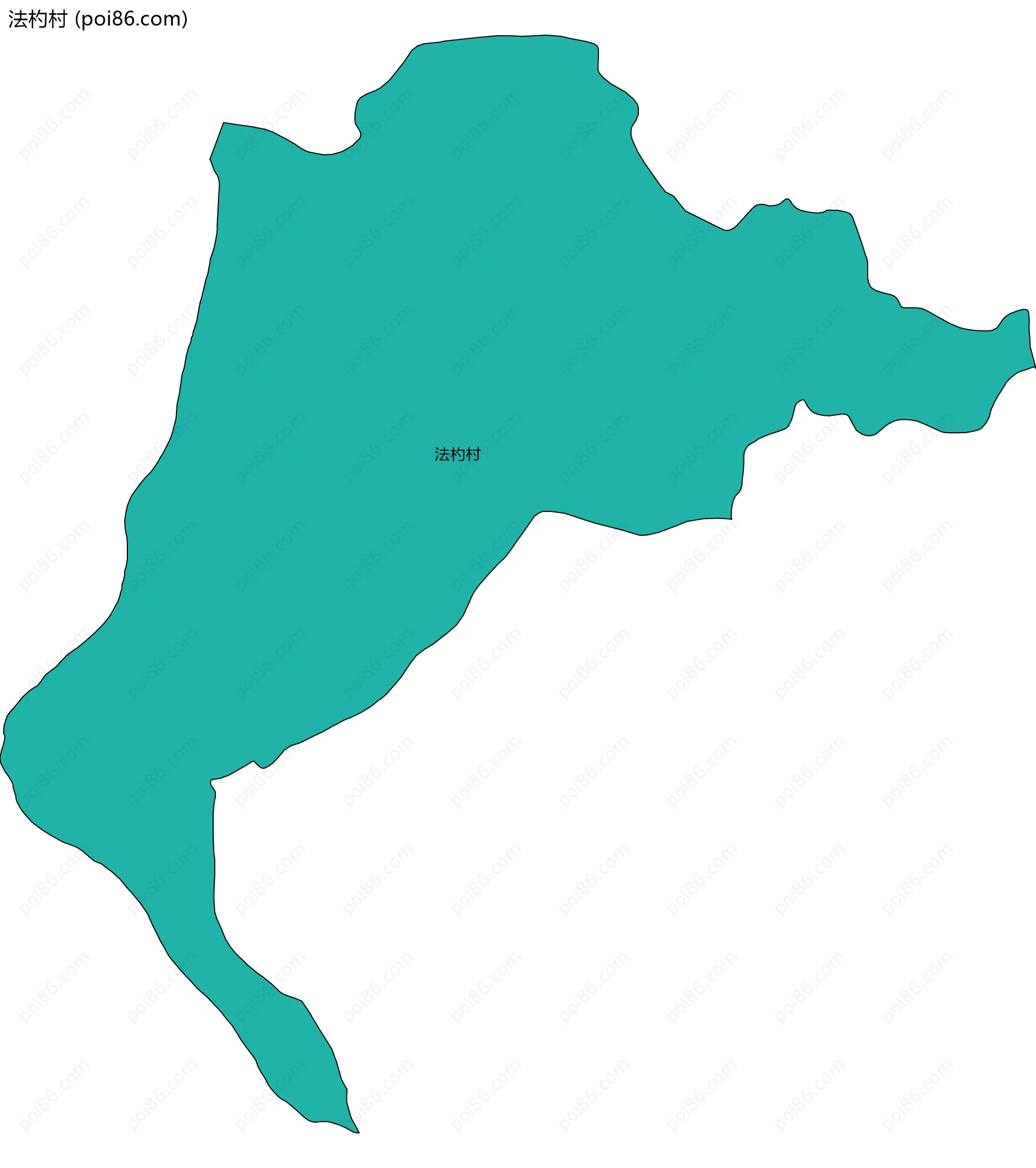 法杓村边界地图