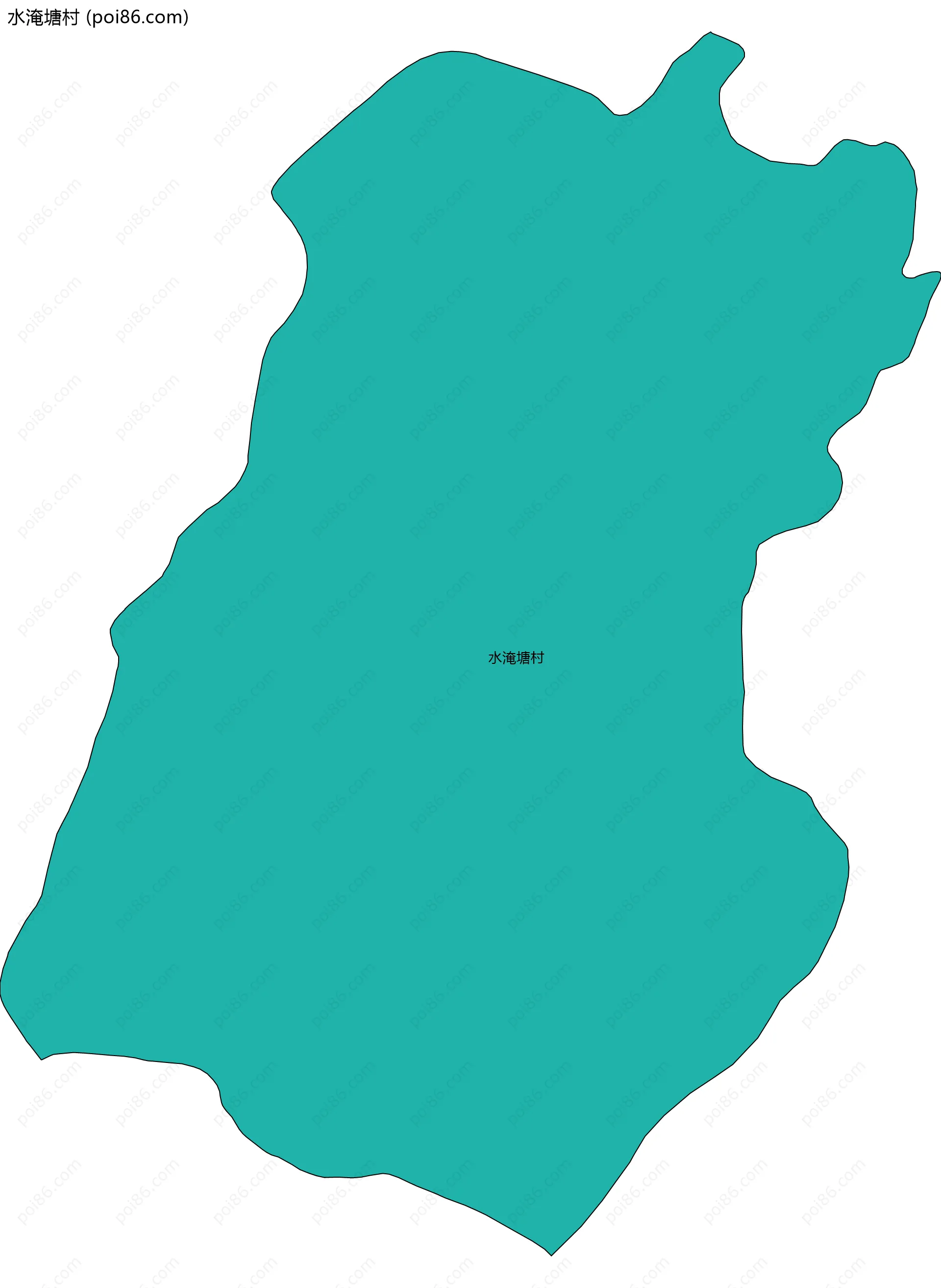 水淹塘村边界地图