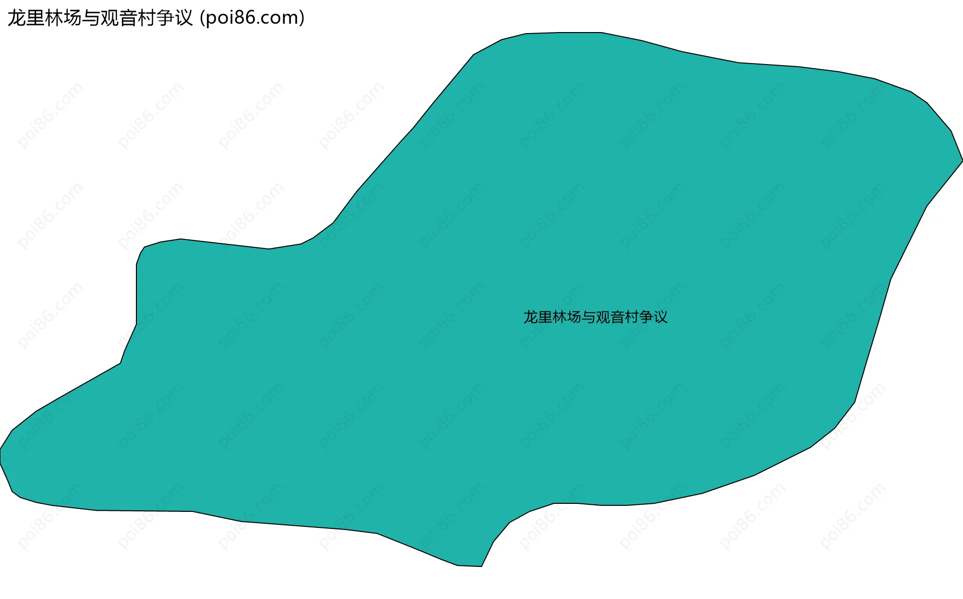 龙里林场与观音村争议边界地图