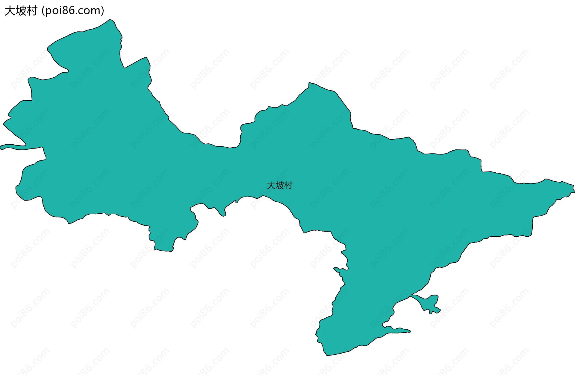 大坡村边界地图