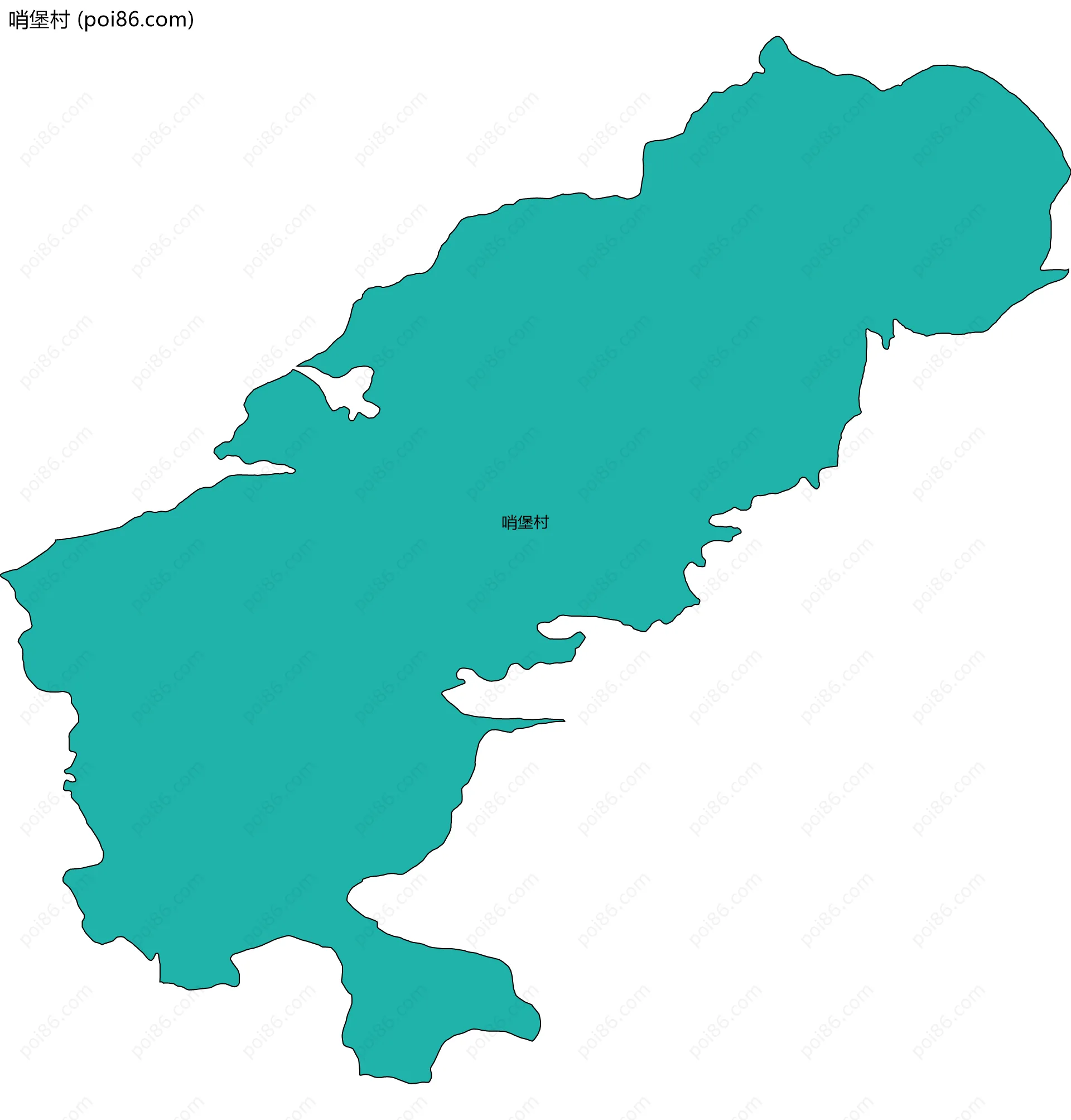 哨堡村边界地图