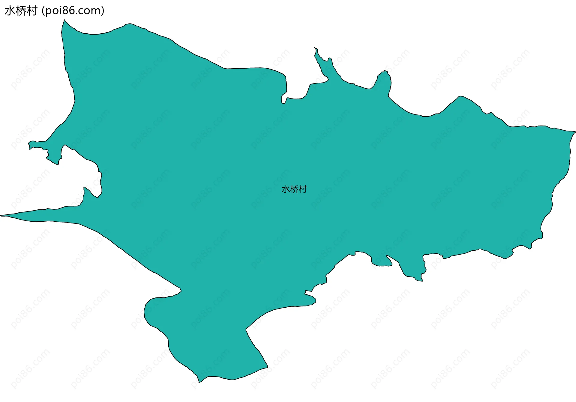 水桥村边界地图