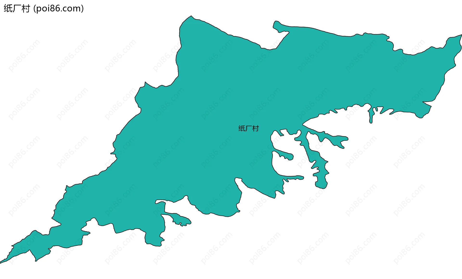 纸厂村边界地图