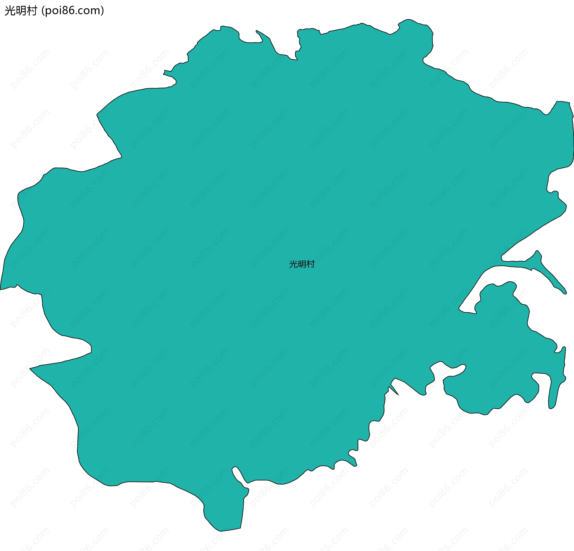 光明村边界地图