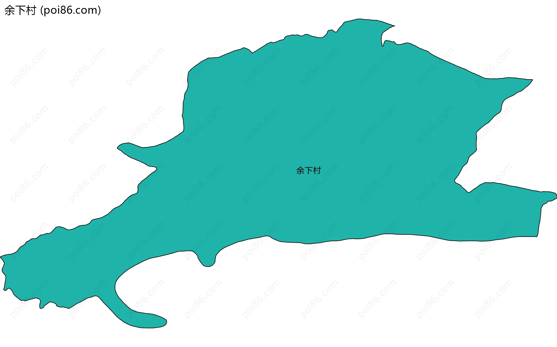 余下村边界地图