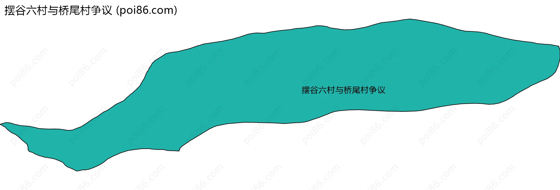 摆谷六村与桥尾村争议边界地图
