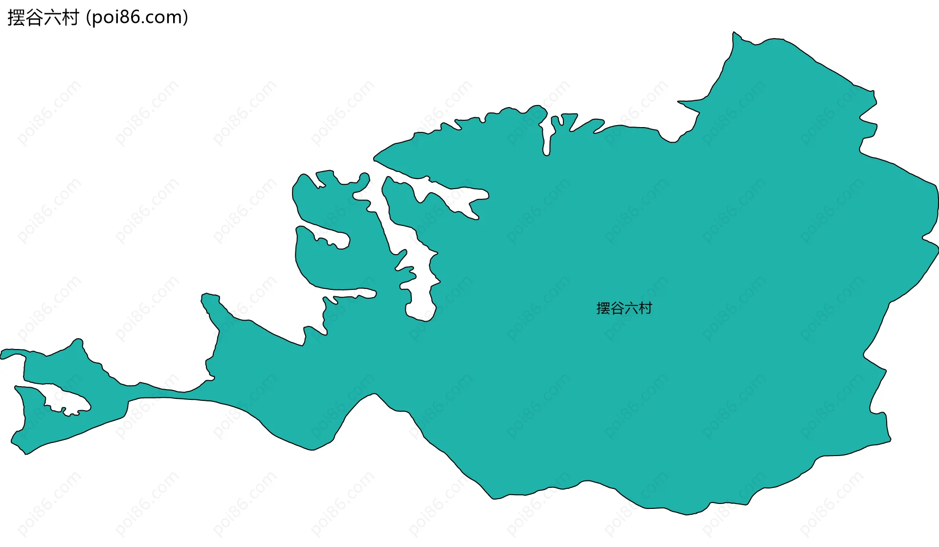 摆谷六村边界地图