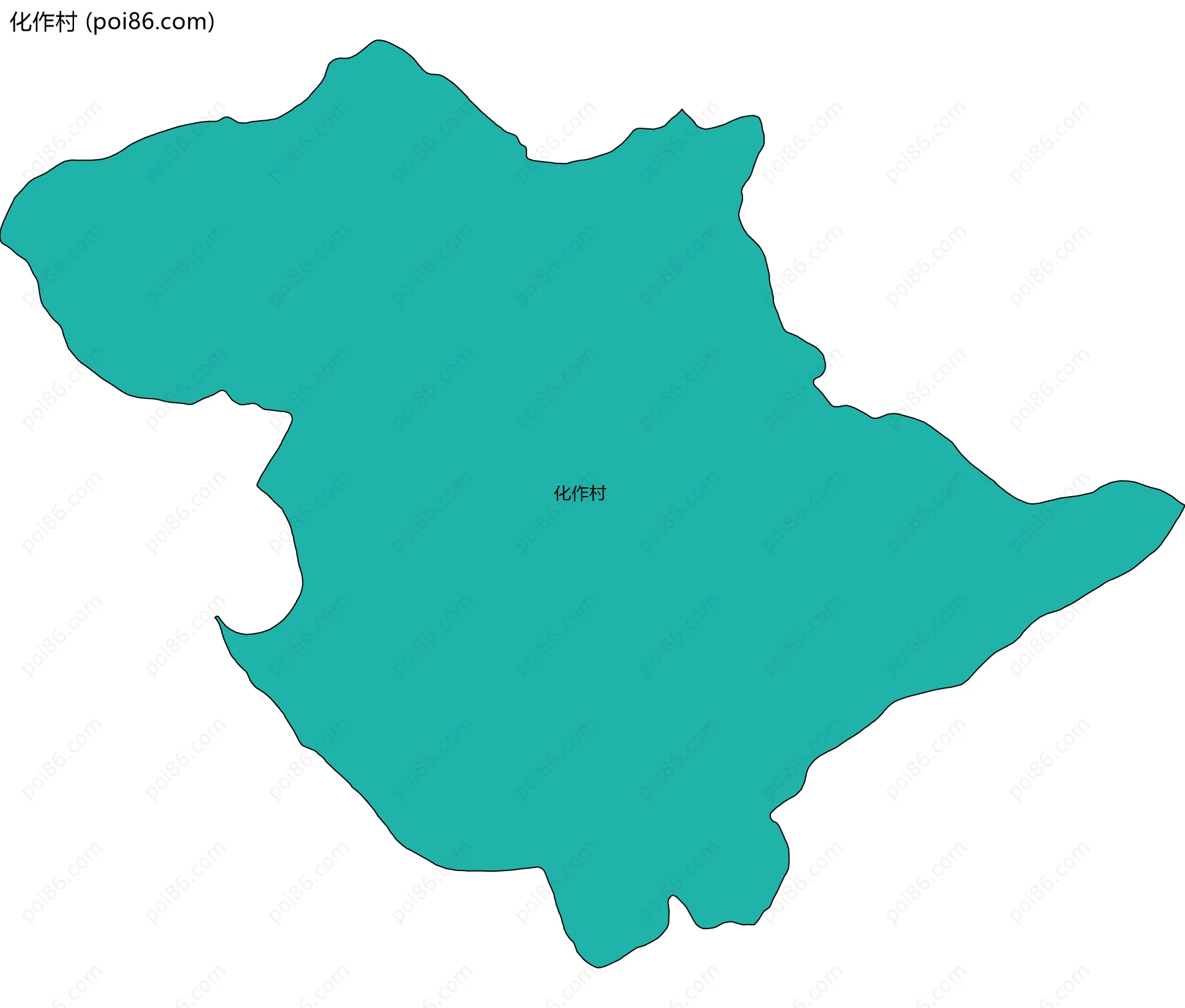 化作村边界地图