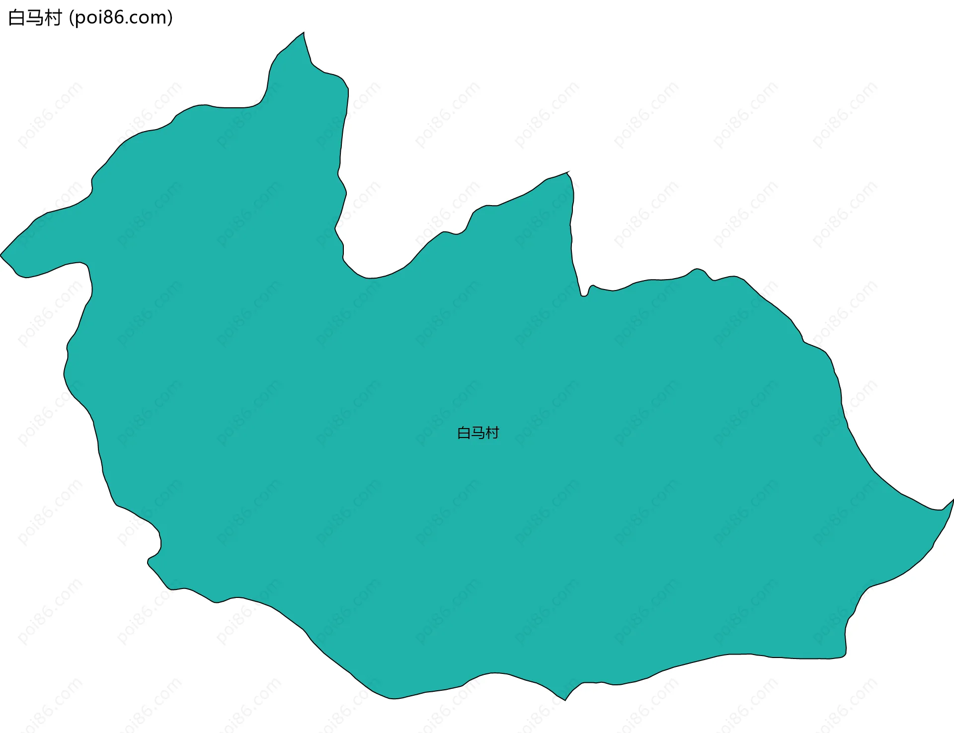 白马村边界地图