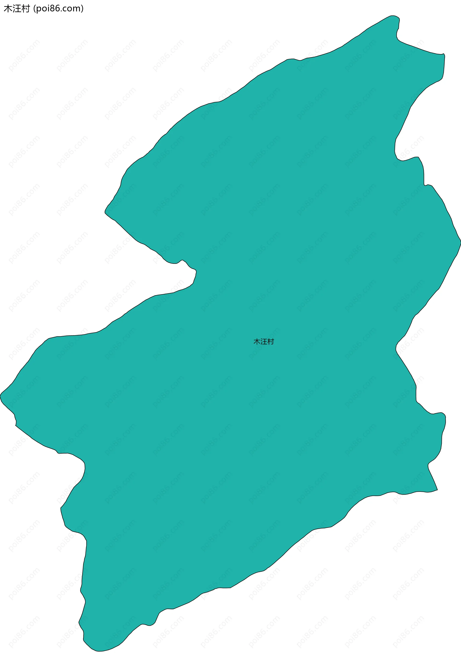 木汪村边界地图