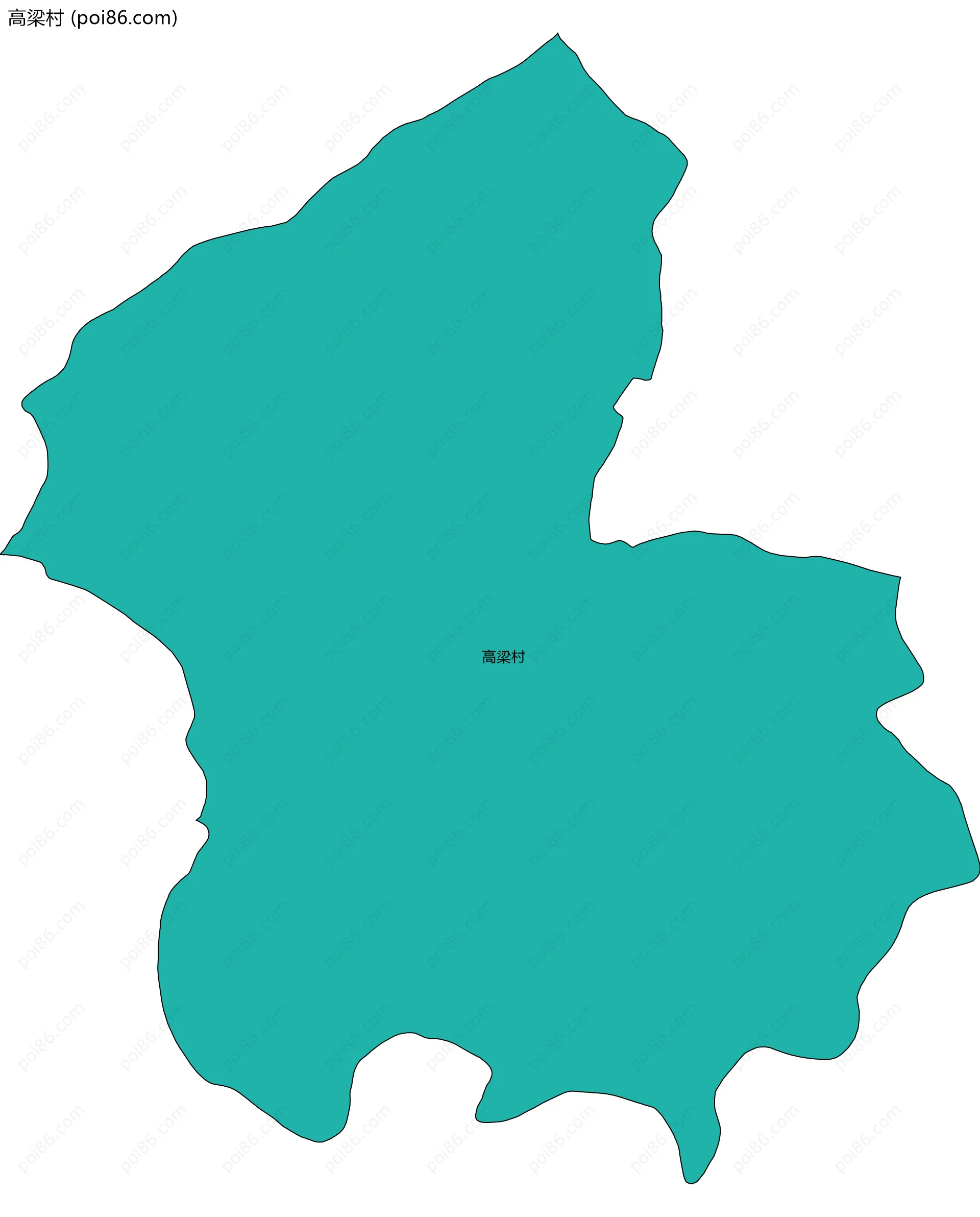 高梁村边界地图