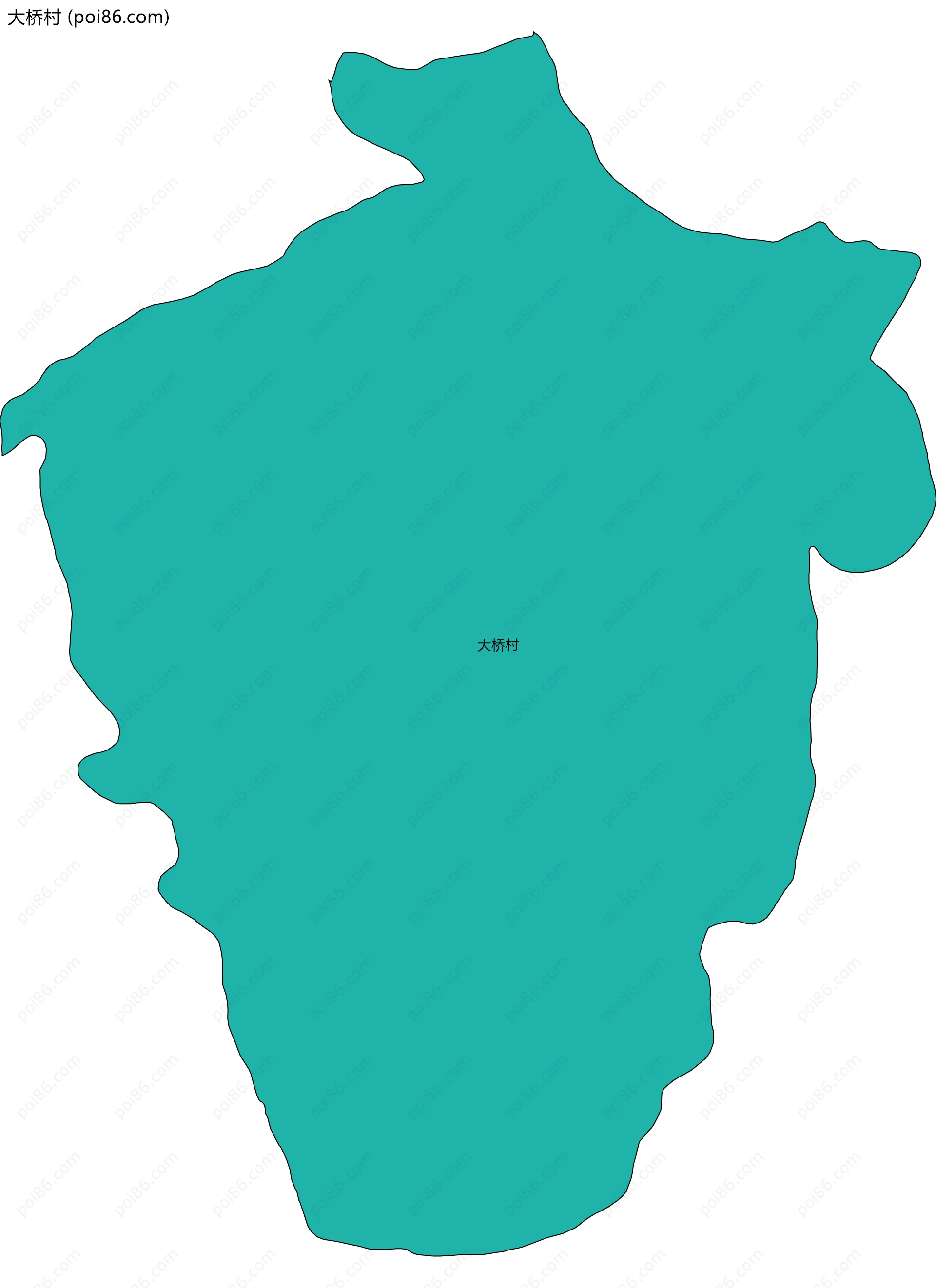 大桥村边界地图