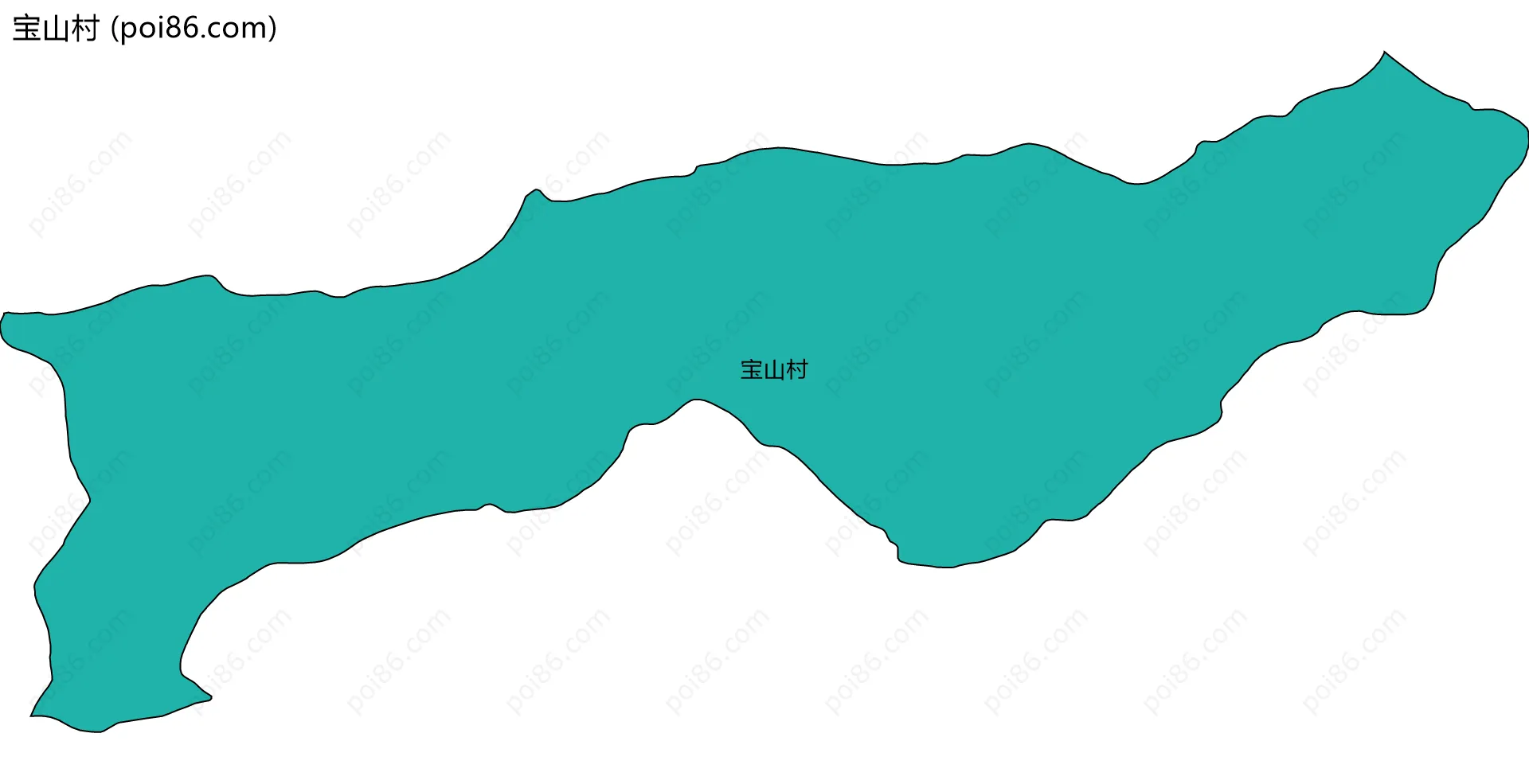 宝山村边界地图